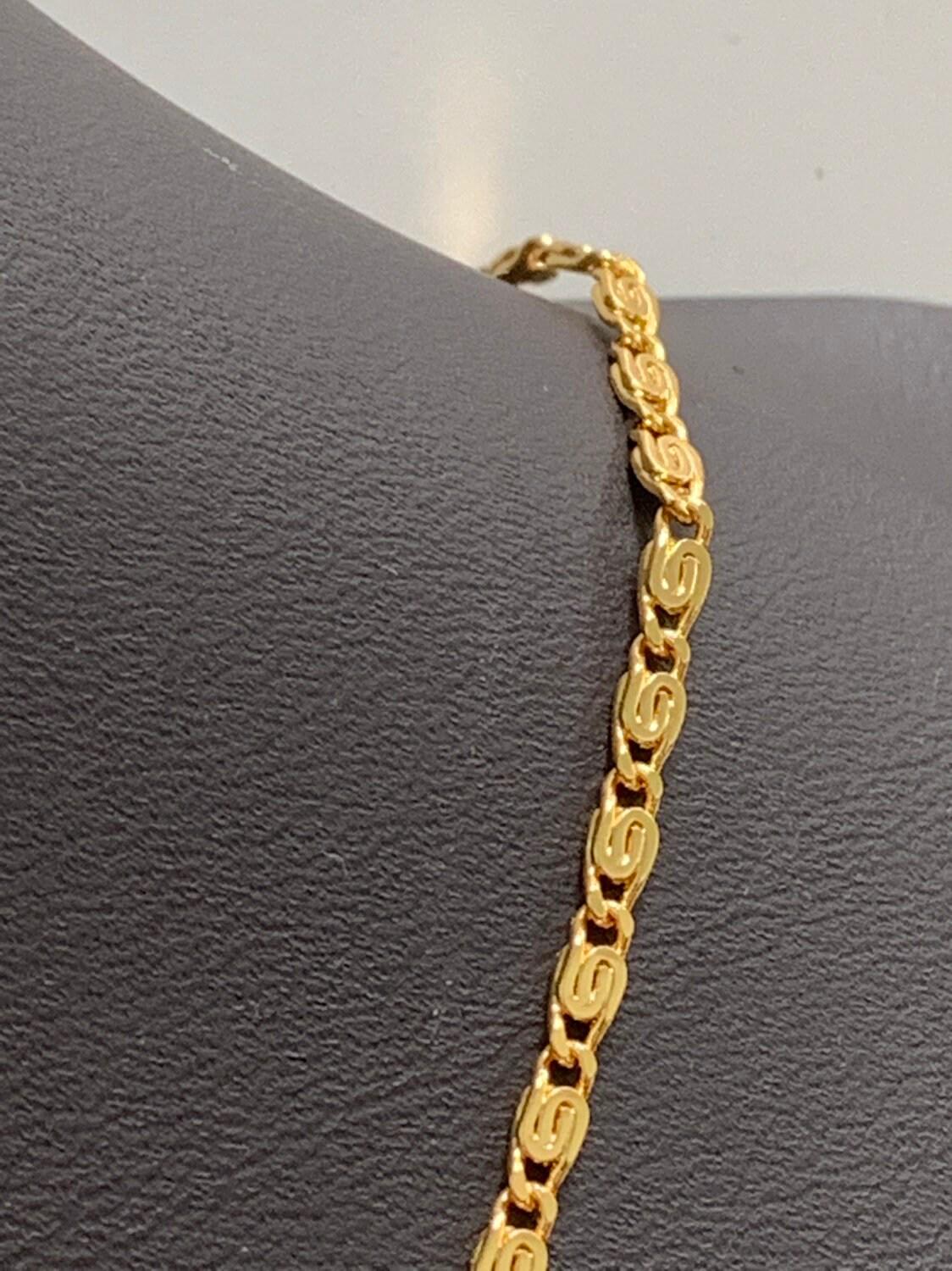 1pc 19.5'' ready to use gold figure s necklace chain, double u layering unique chain bold necklace, perfect for pendant charm necklace, 274