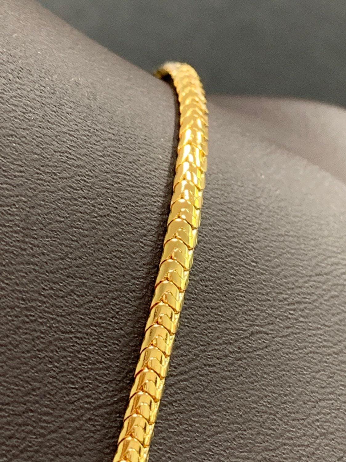 1pc 19.5'' ready to use gold franco wheat necklace chain, layering unique chain bold necklace, perfect for pendant charm necklace, 254