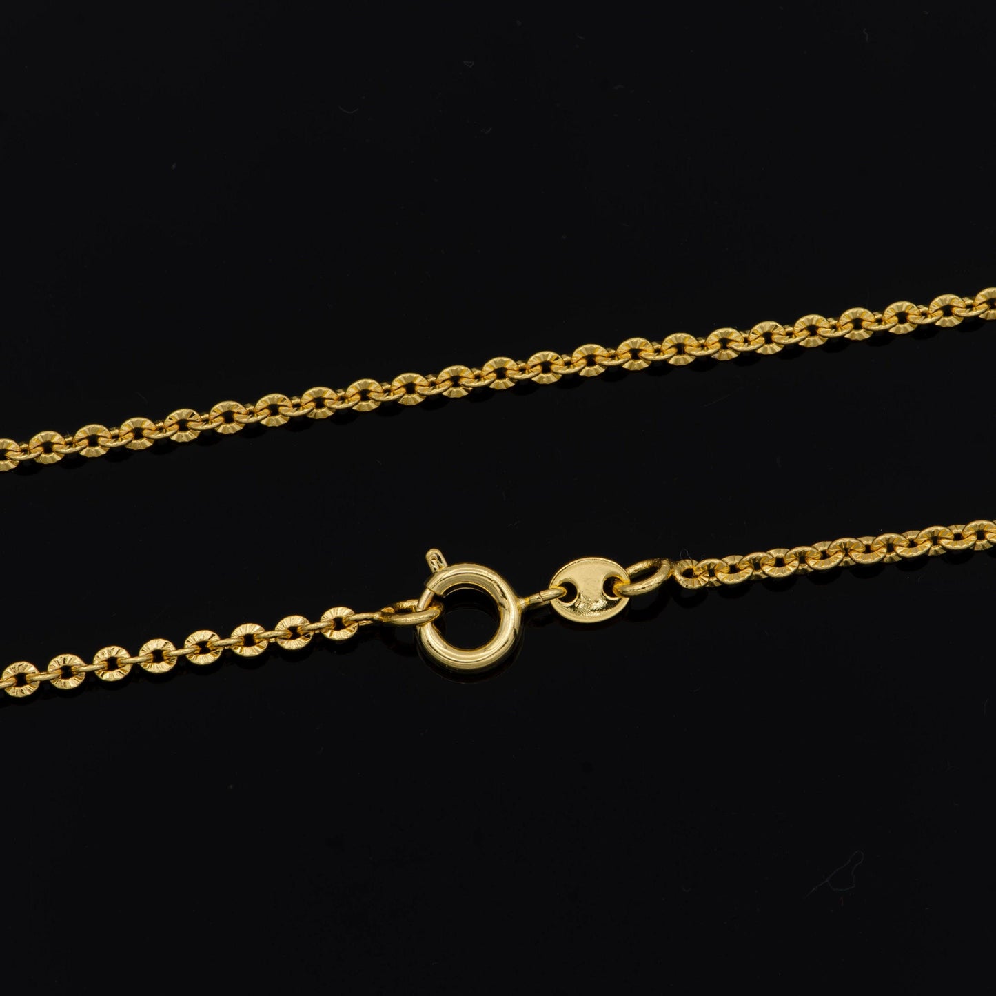 17.7'' ready to use 24k sunburst gold rolo necklace chain,layering rolo chain unique necklace, for pendant charm necklace making, 971
