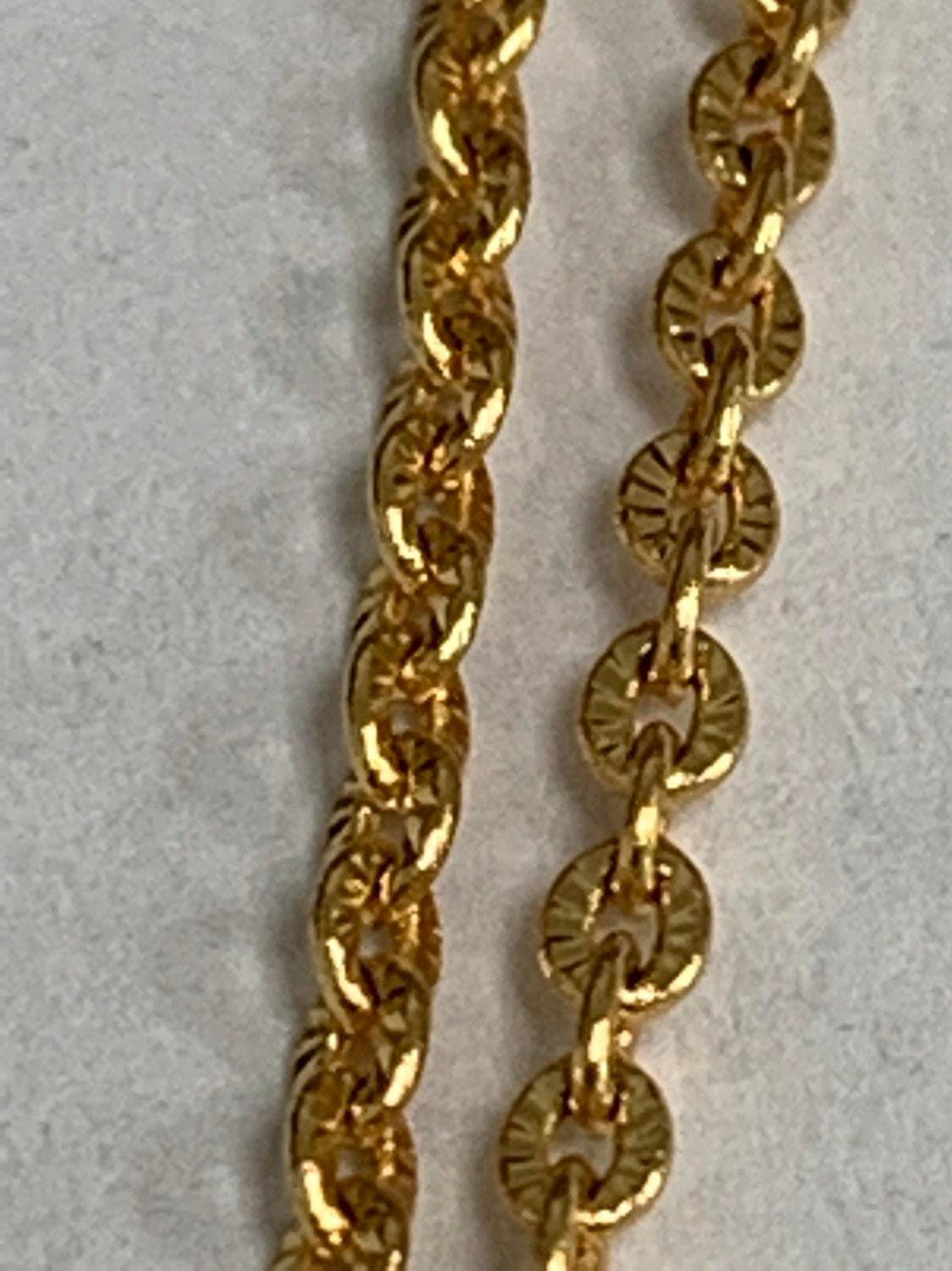 17.7'' ready to use 24k sunburst gold rolo necklace chain,layering rolo chain unique necklace, for pendant charm necklace making, 971