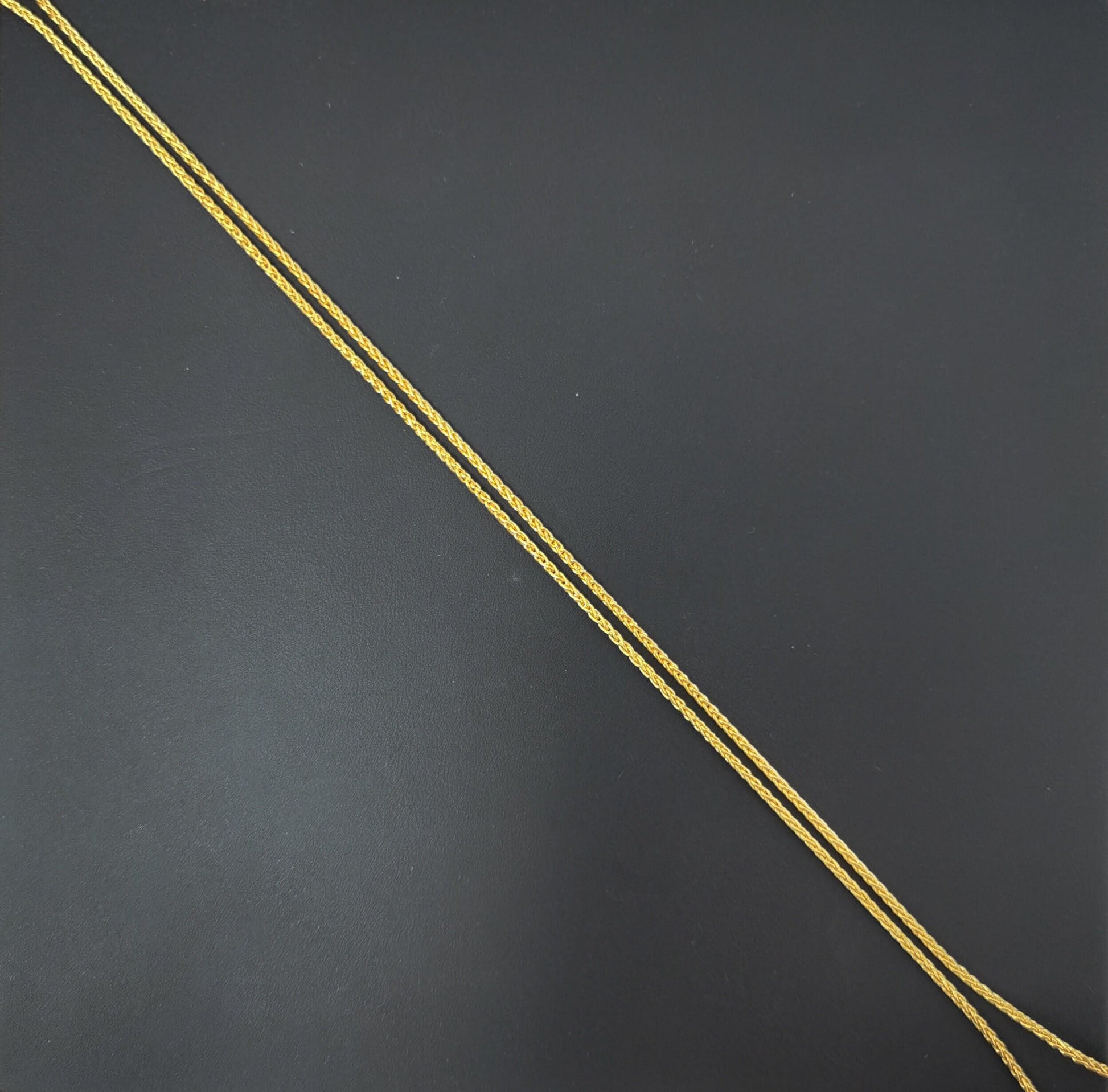 1pc 19.5'' ready to use 24k gold wheat necklace chain, layer fox tail chain dainty necklace, for pendant charm necklace making, 249