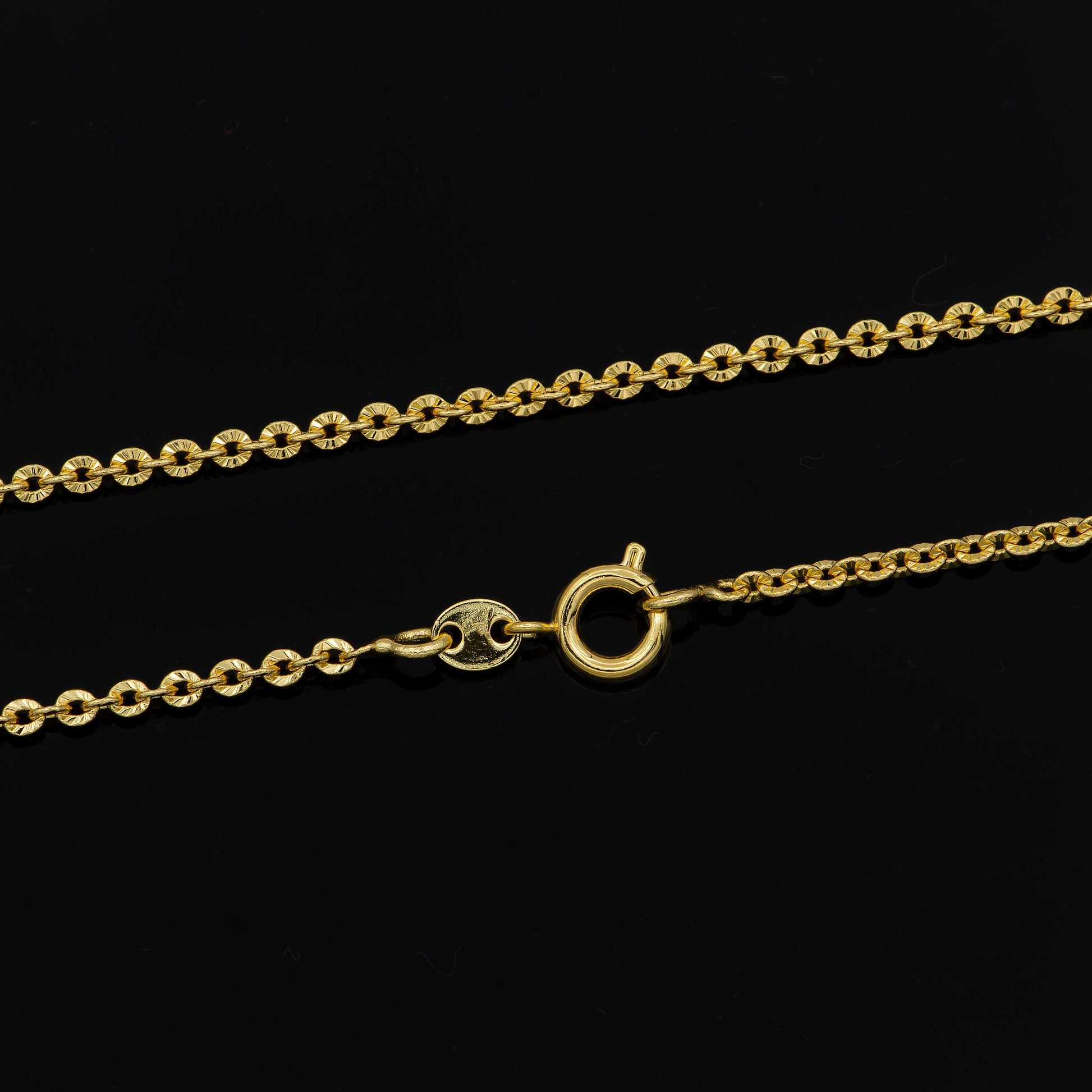 19.5'' ready to use 24k sunburst gold rolo necklace chain,layering rolo chain unique necklace, for pendant charm necklace making, 922