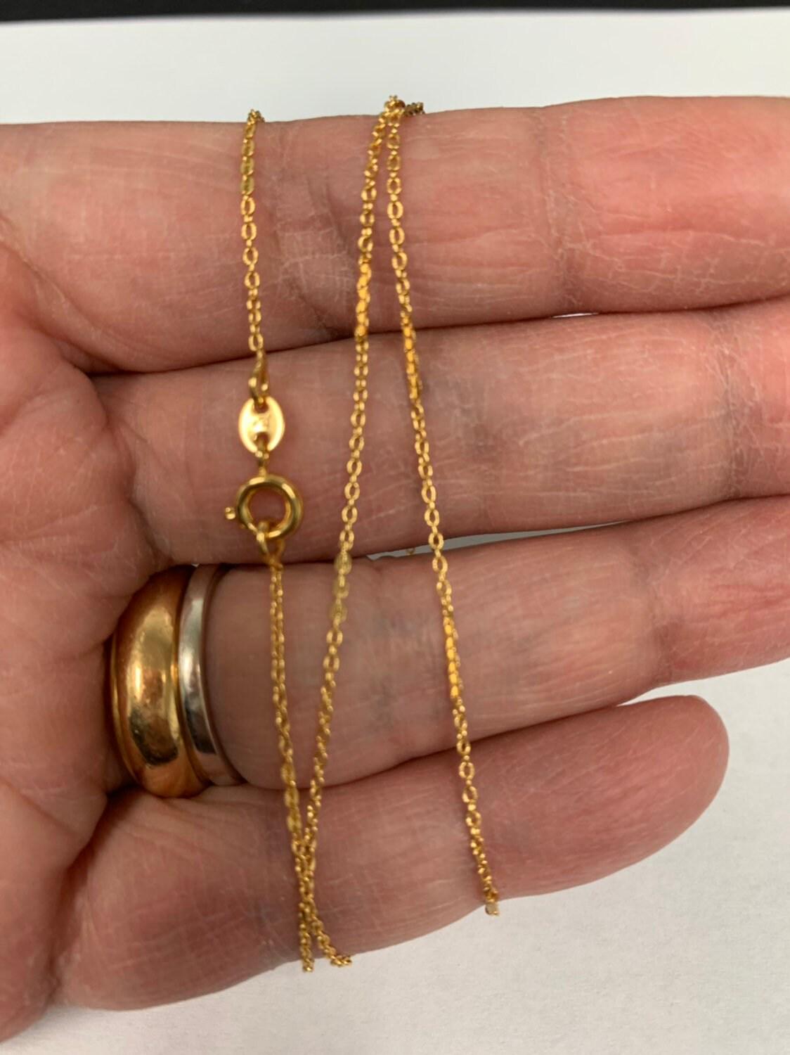 17.7'' ready to use gold thin rolo necklace chain, layering rolo chain dainty necklace, for pendant charm necklace making, 465