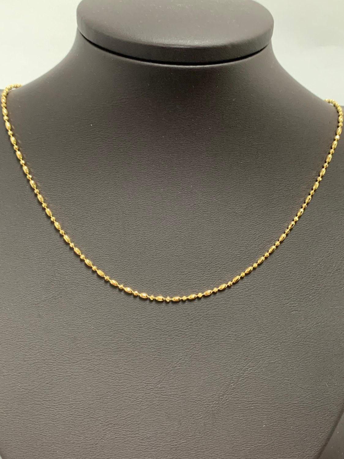 1pc 17.5'' ready to use gold bar & bead necklace chain, layering beaded chain, dainty beaded necklace, for chain necklace, 182