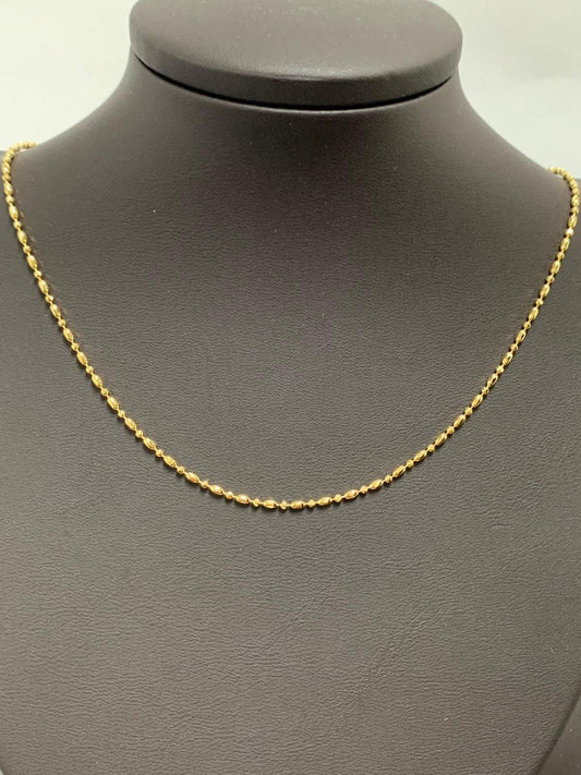 1pc 17.5'' ready to use gold bar & bead necklace chain, layering beaded chain, dainty beaded necklace, for chain necklace, 182