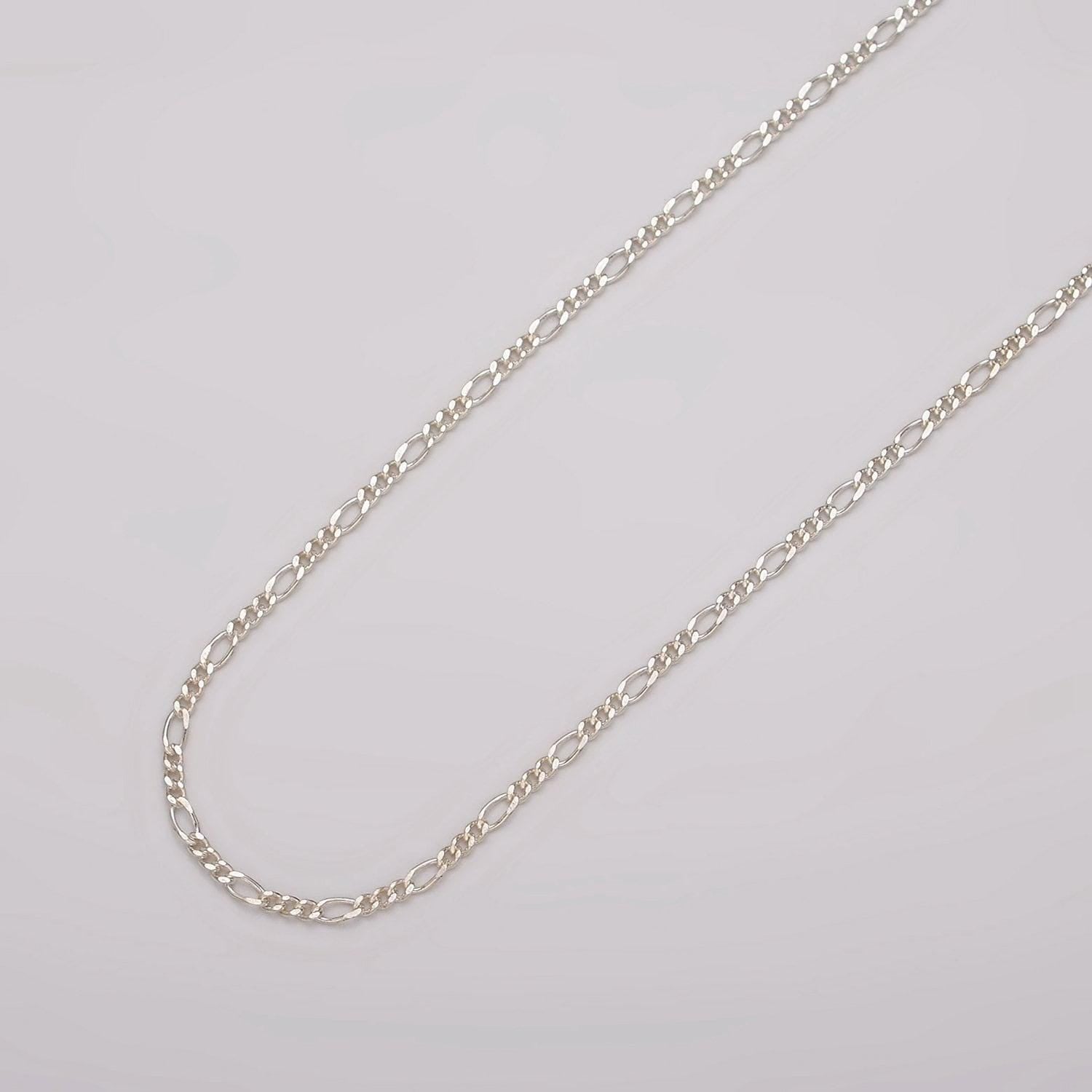 925 sterling silver figaro chain unfinished chain for making necklaces bracelet anklet permanent jewelry figaro long short oval link