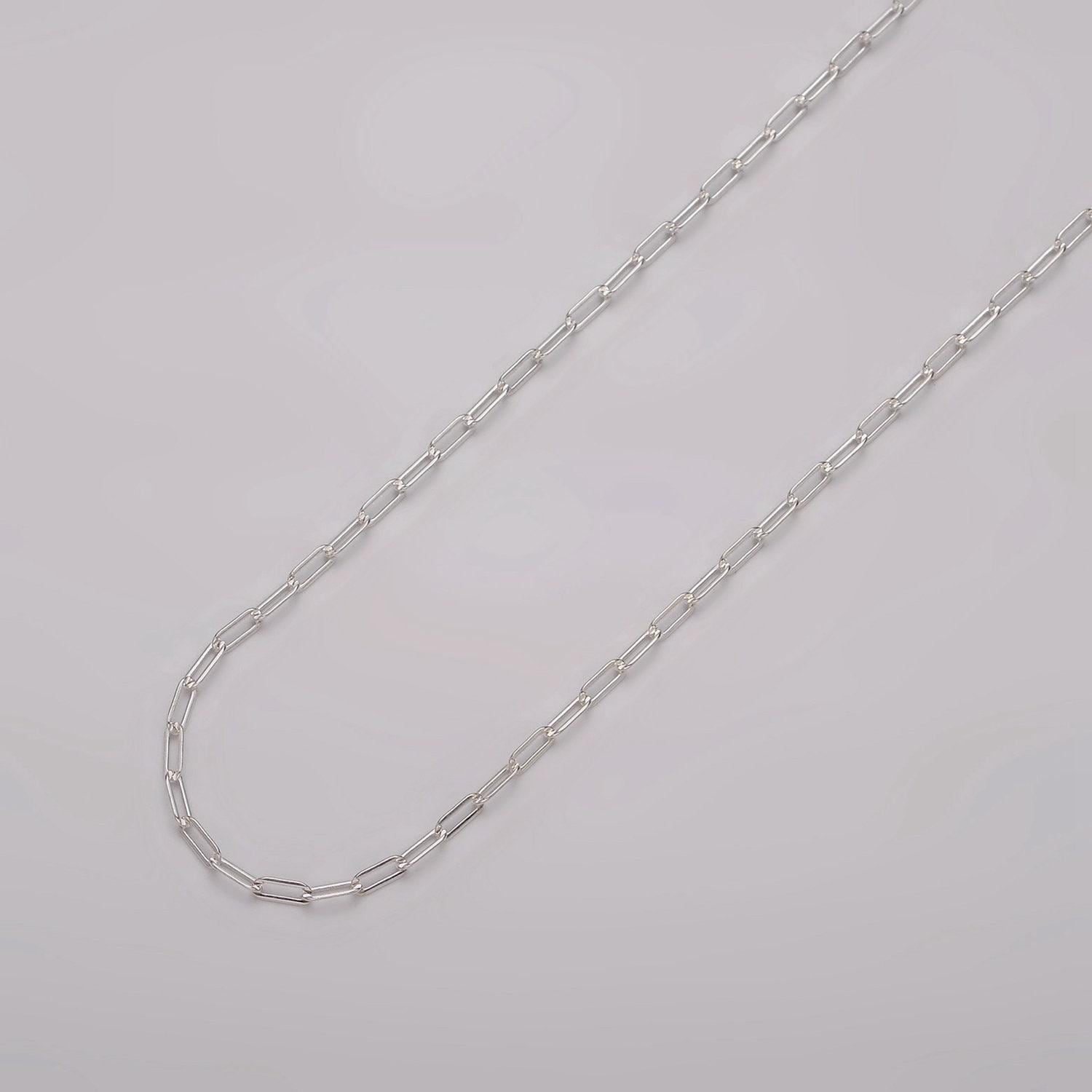 925 sterling silver chain by the yard- 1.7mm cable chain - thin delicate silver chain wholesale chain for permanent jewelry
