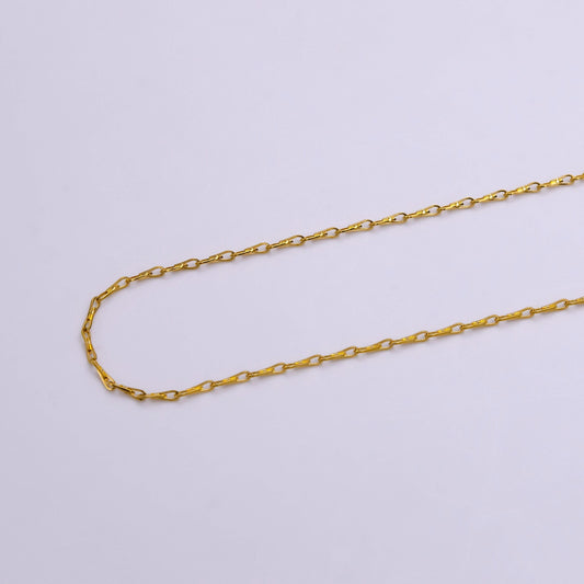 24k gold filled 1mm dainty unique figure eight unfinished chain for jewelry making | roll-1381
