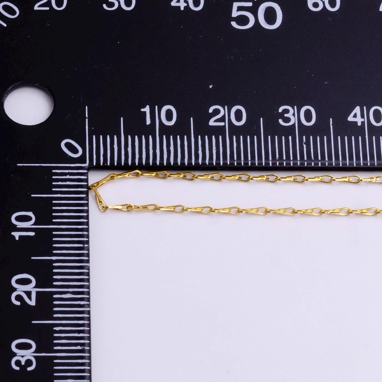 24k gold filled 1mm dainty unique figure eight unfinished chain for jewelry making | roll-1381