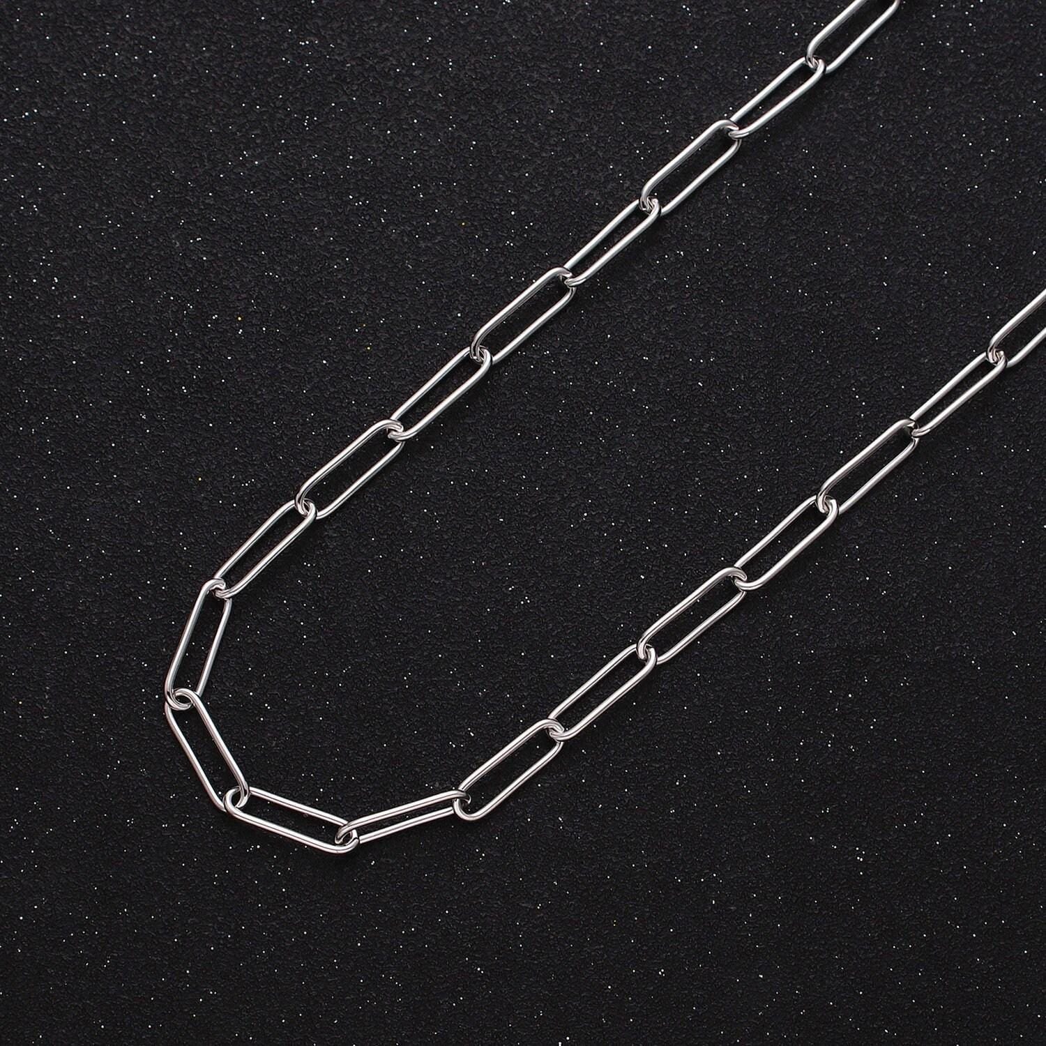 16k gold filled 15mm x 4.5mm paperclip unfinished jewelry making chain in gold & silver | roll-1373 roll-1374