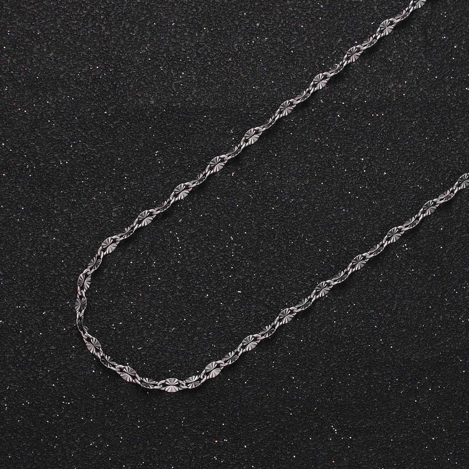 Dainty stainless steel sunburst cable link 2.3mm unfinished textured jewelry making lead nickel free tarnish resistant | roll-1350 roll-1351