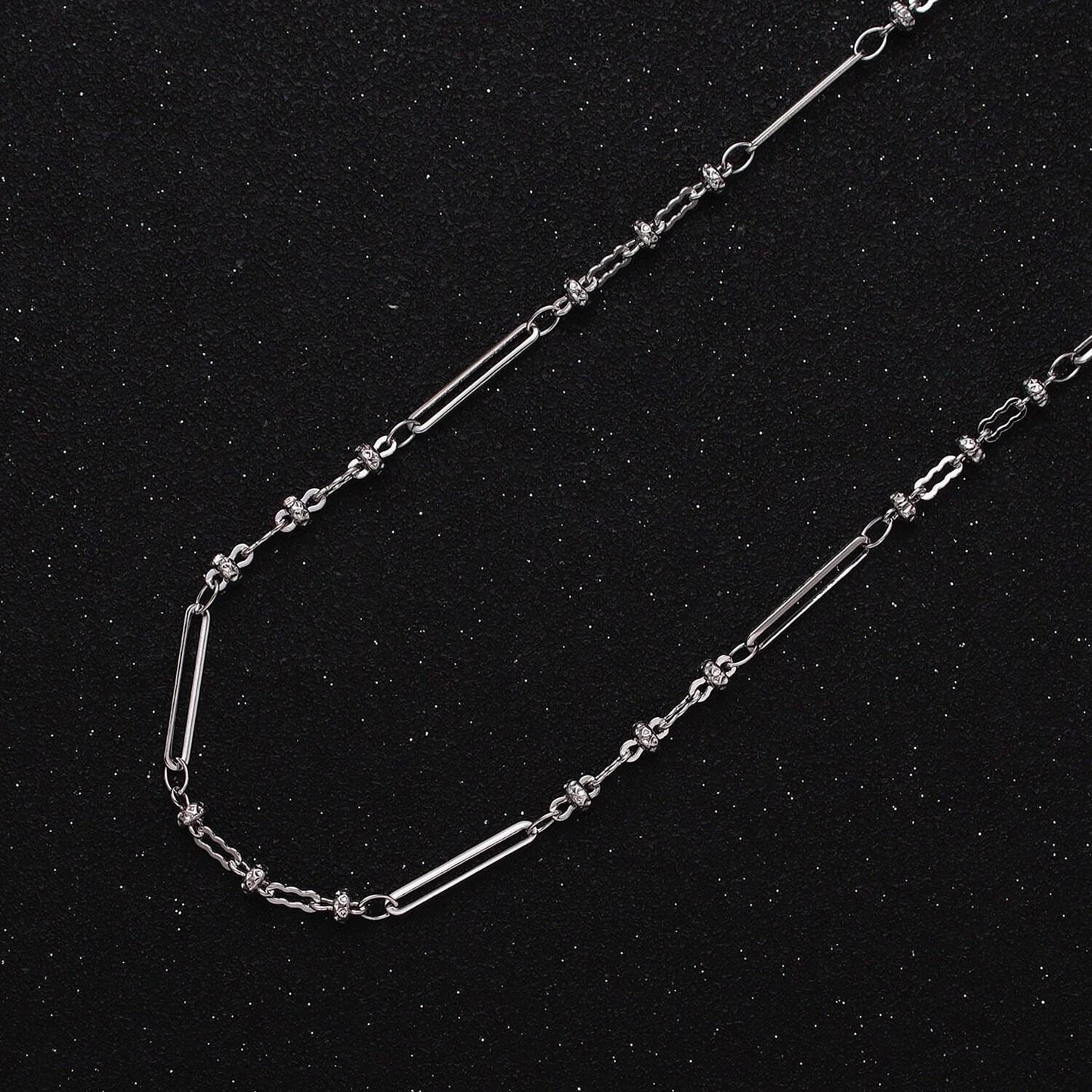Fine chain 16k gold filled 2.5mm designed triple satellite rondel paperclip link unfinished chain in gold & silver | roll-1331 roll-1332