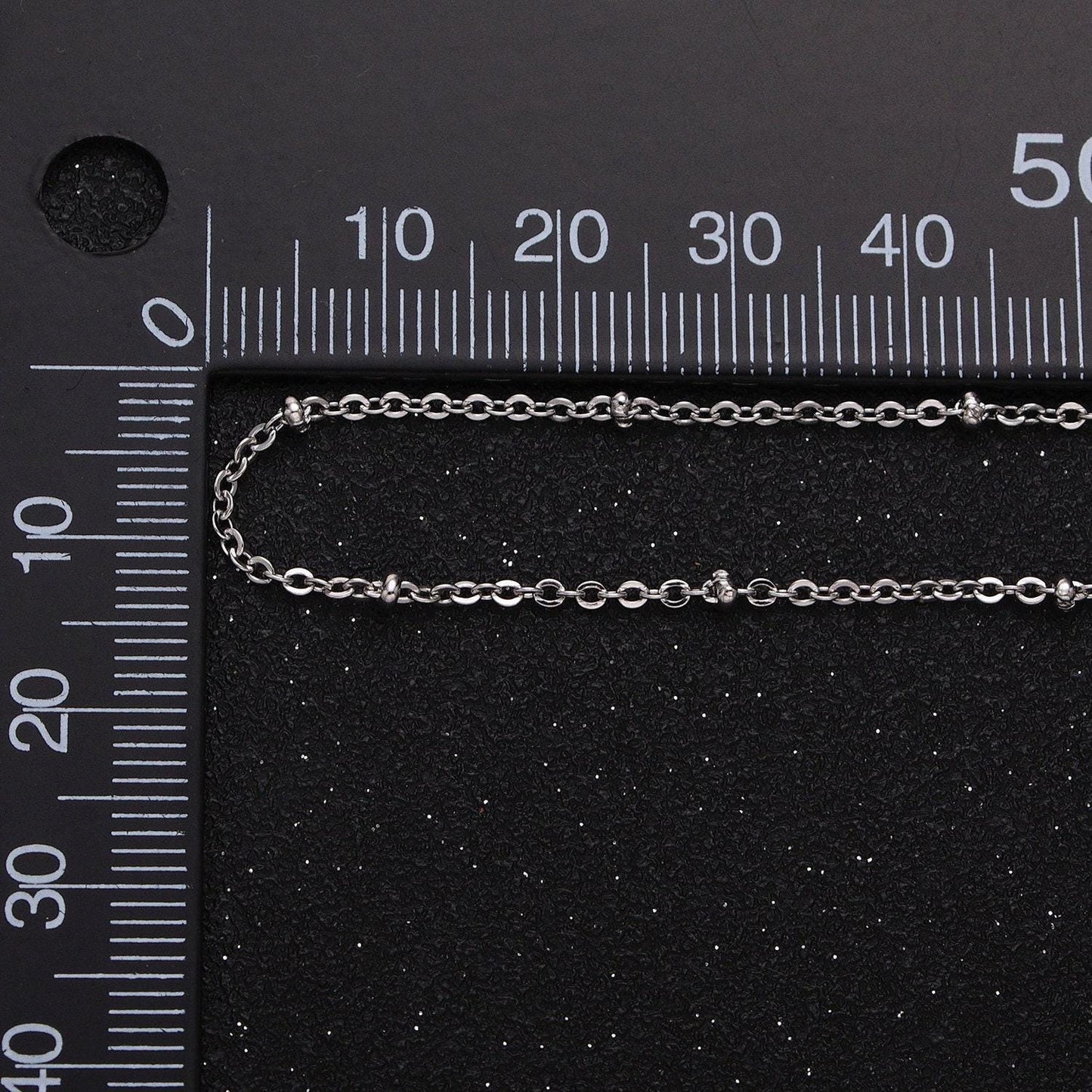 Fine silver satellite chain 1.6mm unfinished chain by yard unique beads cable chain | roll-1328