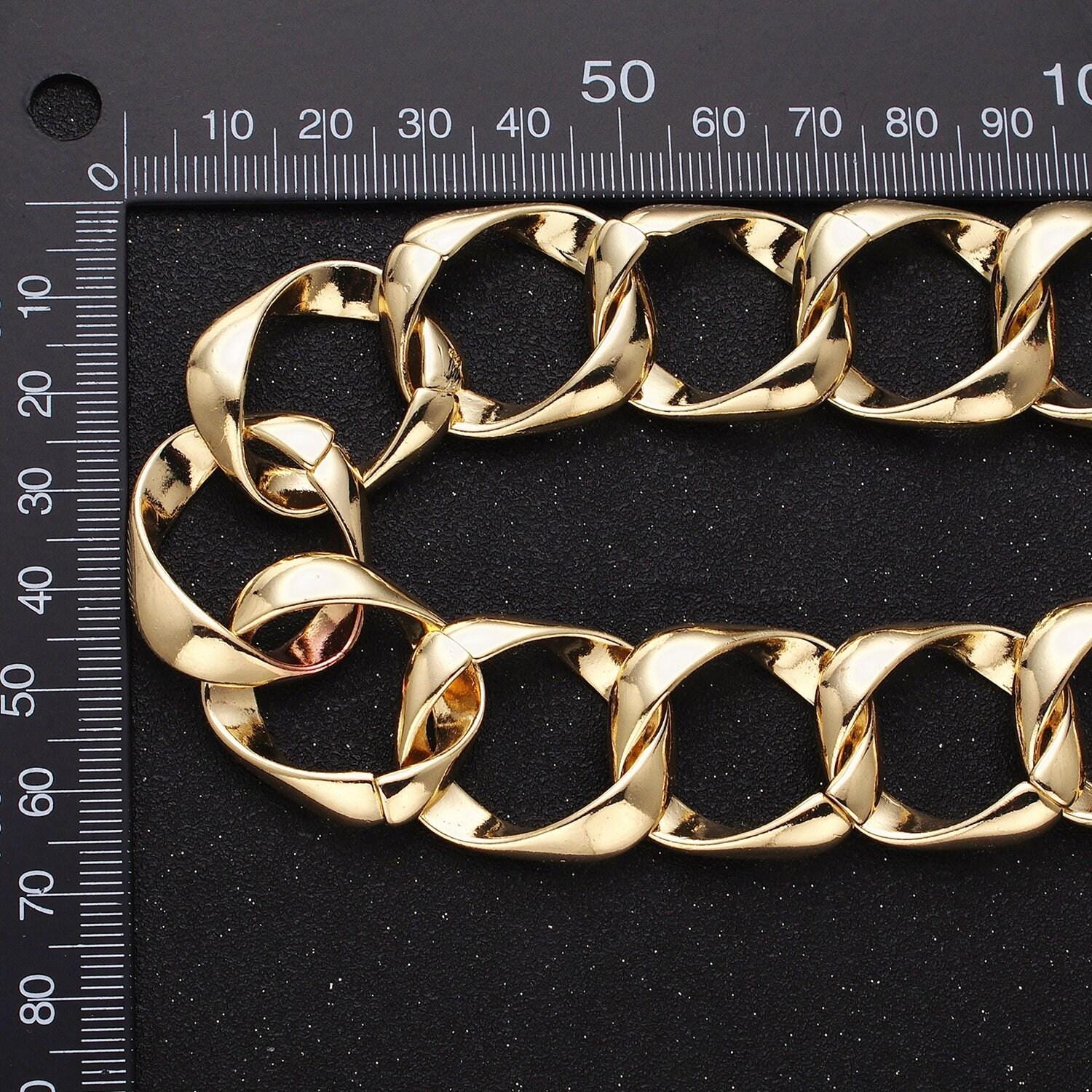 Statement 16k gold filled chain by yard big oval cable chain unfinished chain wholesale chunky chain large link chain roll-1301 1302