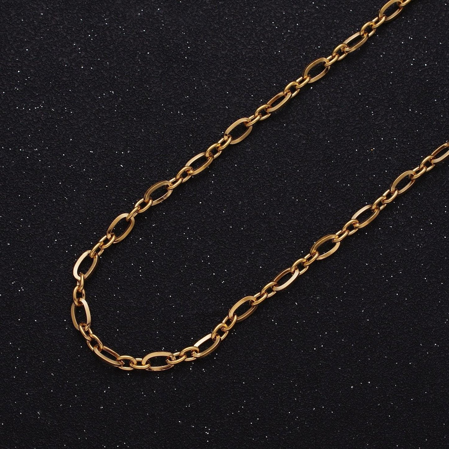 24k gold filled figure eight chain 3.5 mm dainty cable link unfinished chain by yard | roll-1295 1296