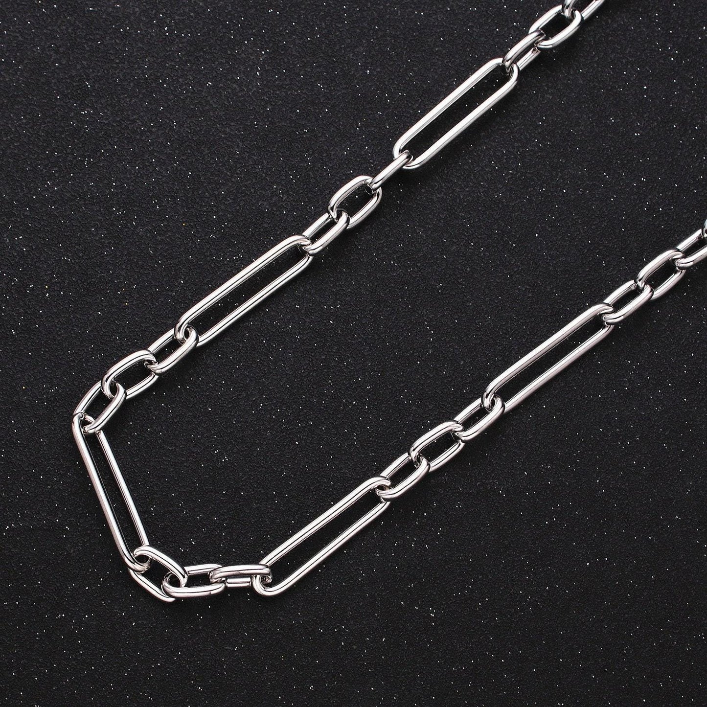18k gold filled stadium chain by yard paper clip link wholesale bulk by yard for jewelry making | roll-1259 1260