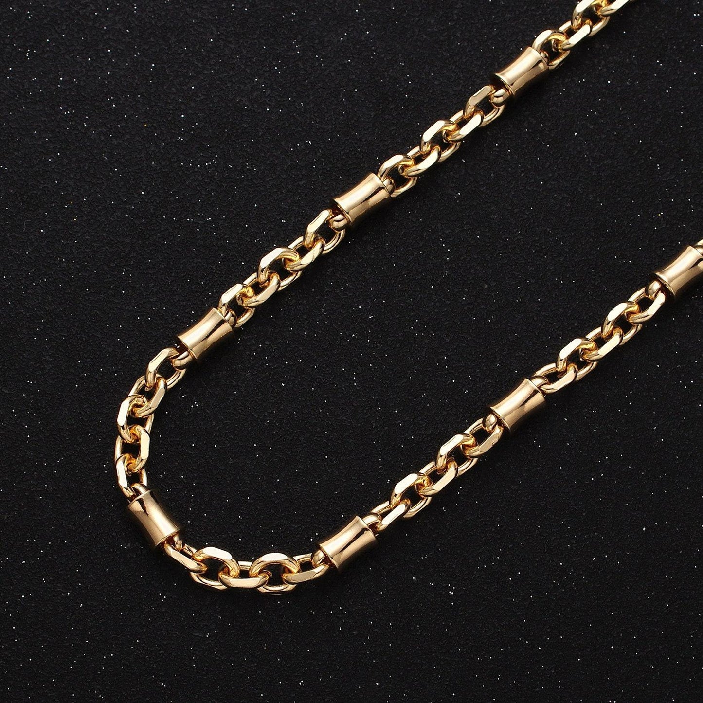 16k gold filled tube satellite chain cable link unfinished chain in gold & silver | roll-1225 roll-1226