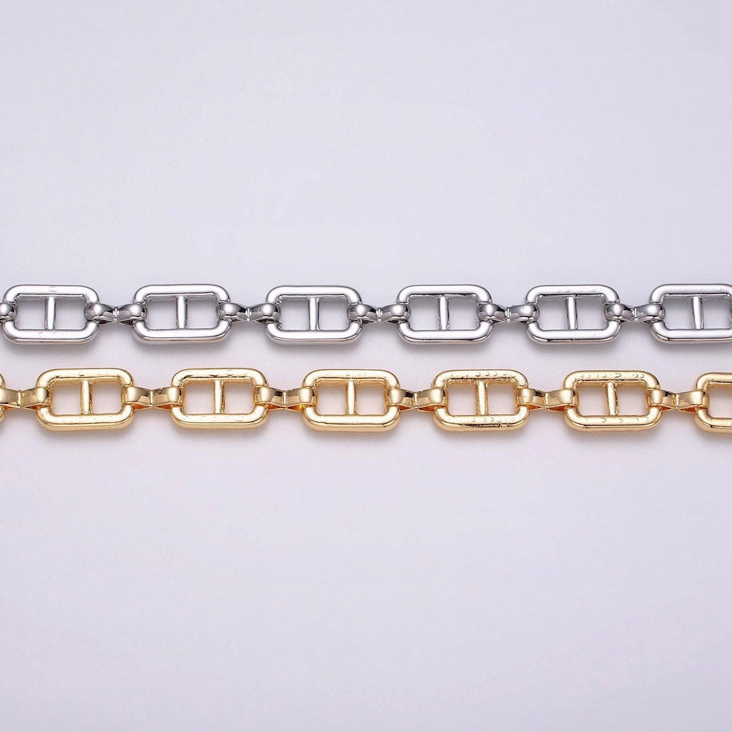 Large 16k gold filled pill chain link oval cable unfinished chain 9.6mm chain for jewelry making | roll-1221
