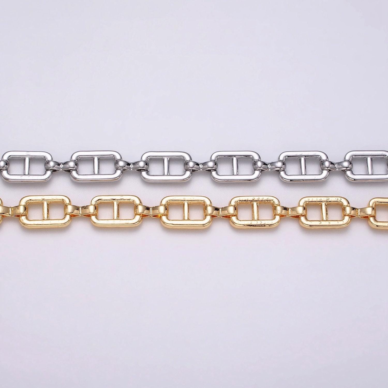 Large 16k gold filled pill chain link oval cable unfinished chain 9.6mm chain for jewelry making | roll-1221