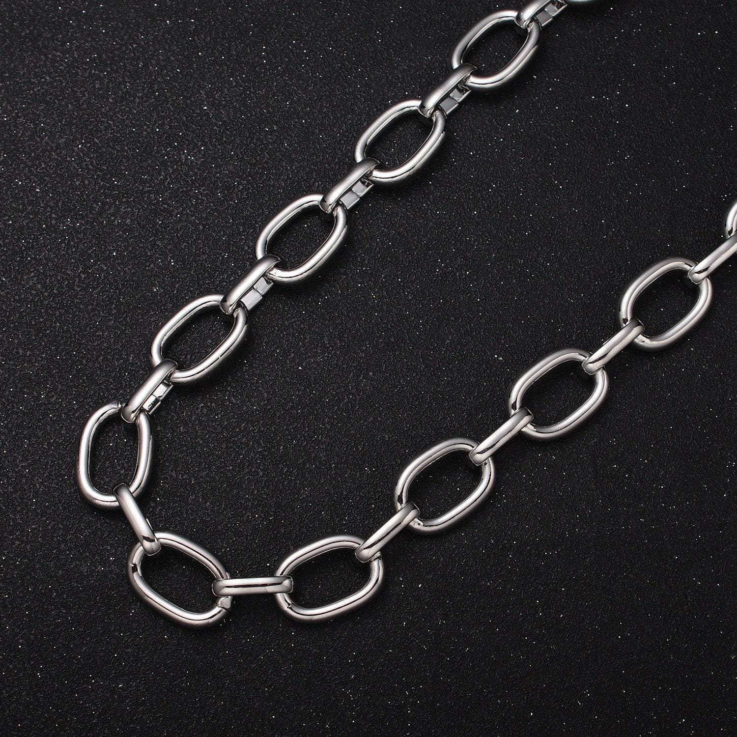 Chunky gold cable chain link unfinished chain by yard for statement layer necklace chain streetwear essentials roll-1207