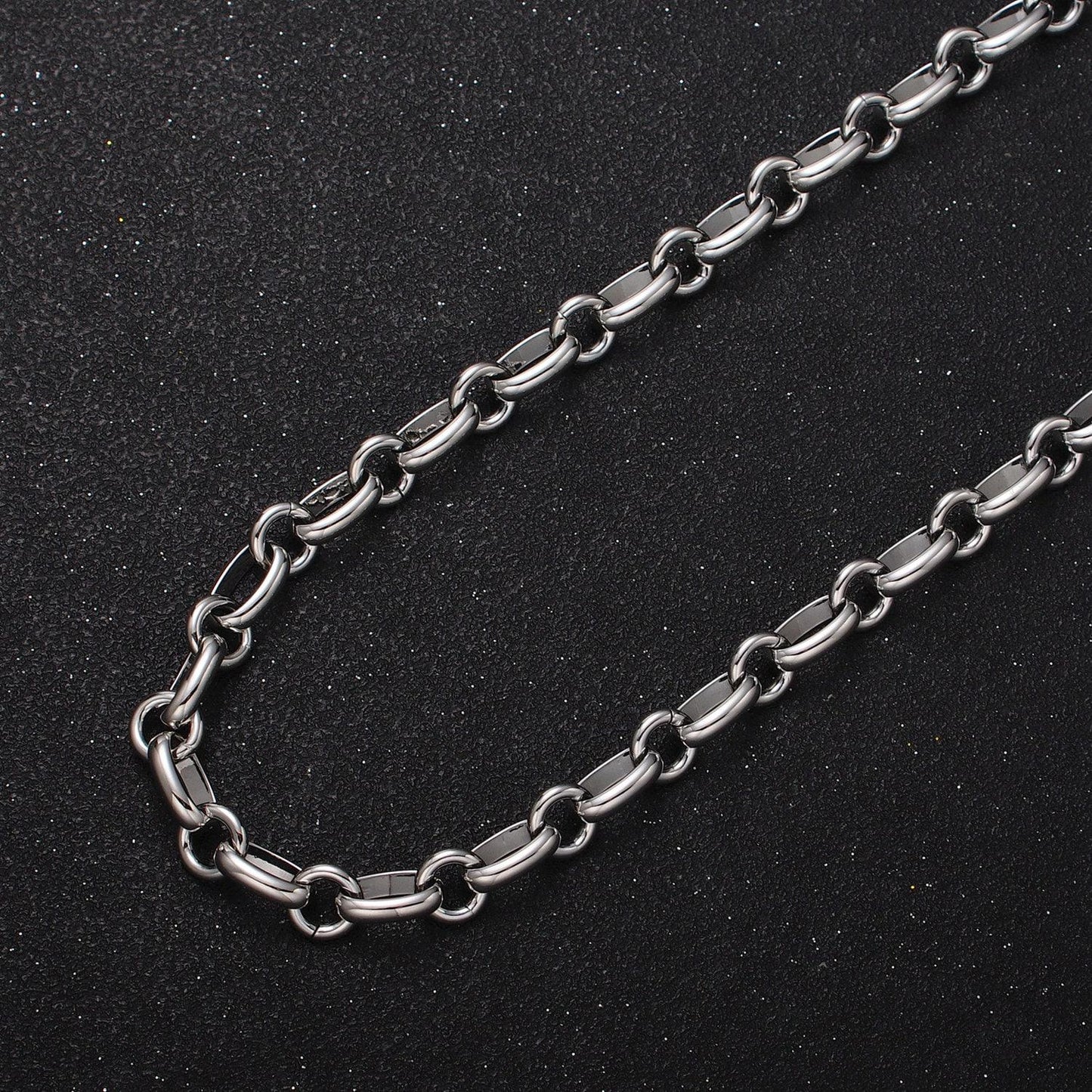 24k gold filled 7mm oval cable round rolo link unfinished statement unfinished chain jewelry making component by yard | roll-1120 roll-1206