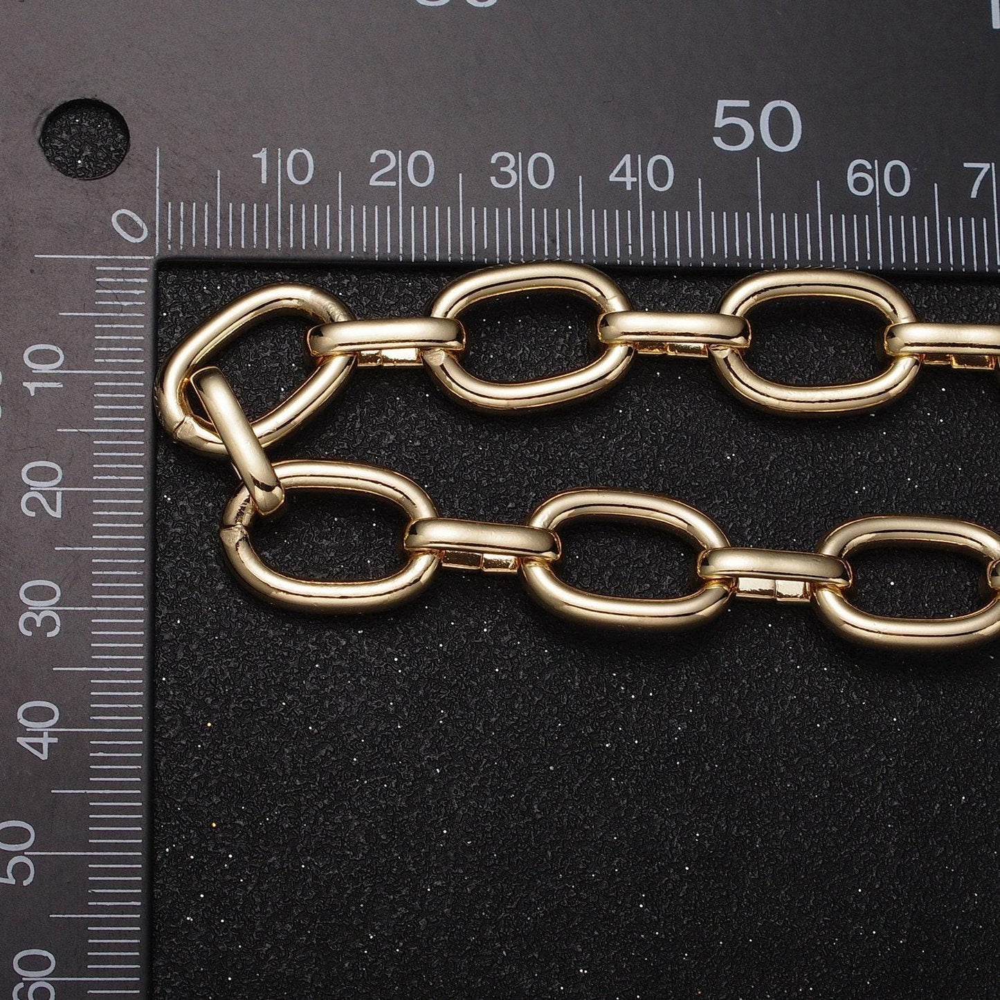 Chunky gold cable chain link unfinished chain by yard for statement layer necklace chain streetwear essentials roll-1207