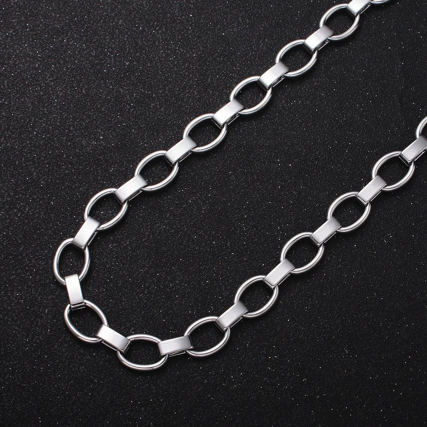 24k gold filled 9.3mm statement cable unfinished wholesale bulk chain by yard in gold & silver | roll-1092 roll-1199