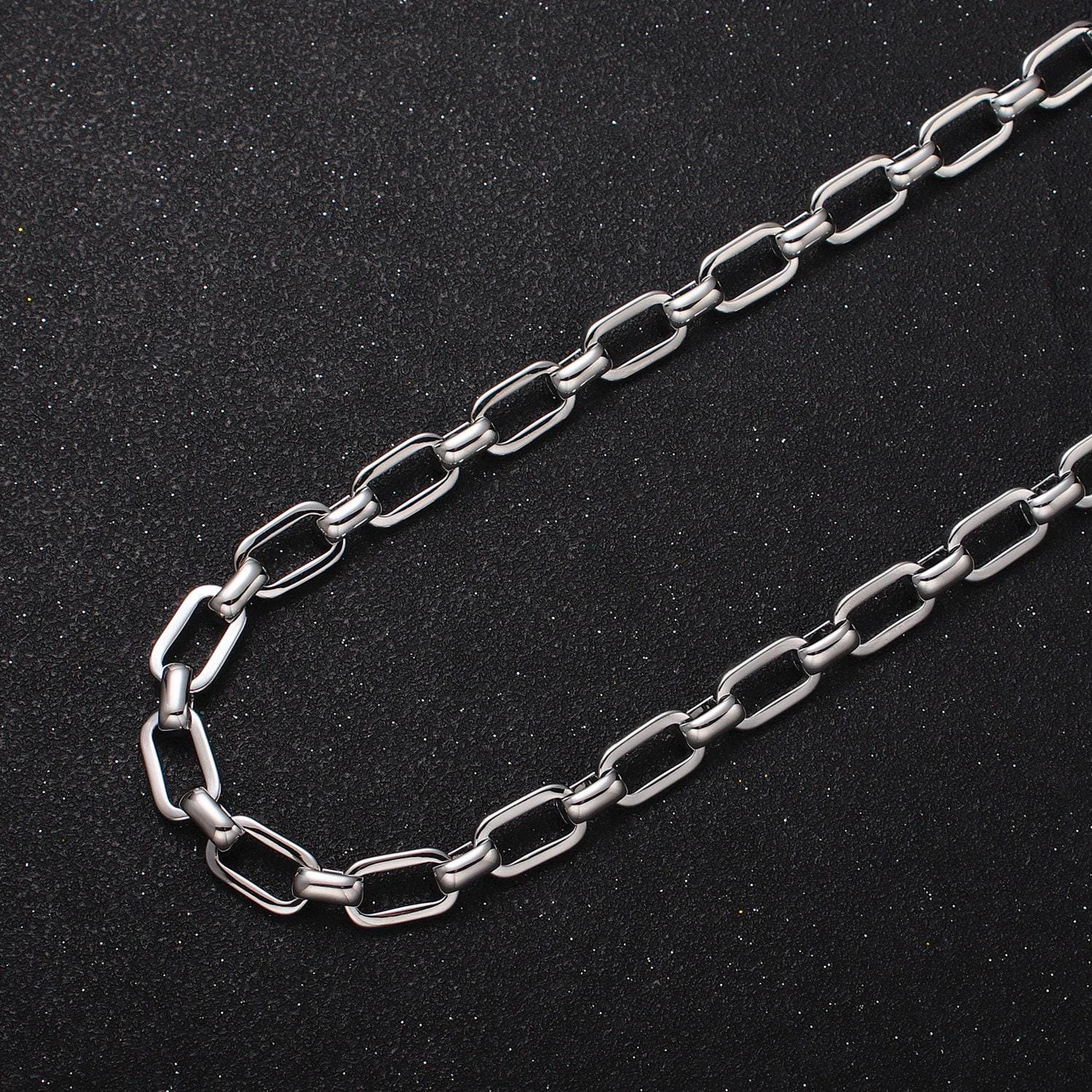 24k gold filled 7mm wide boxy cable unfinished statement chain for jewelry making component in gold & silver | roll-1109 roll-1198