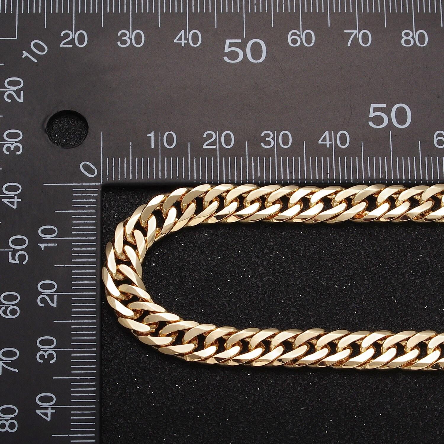 Bold miami cuban link chain by yard unfinished chain chunky gold chain for layering chain necklace jewelry making unisex chain roll-1048