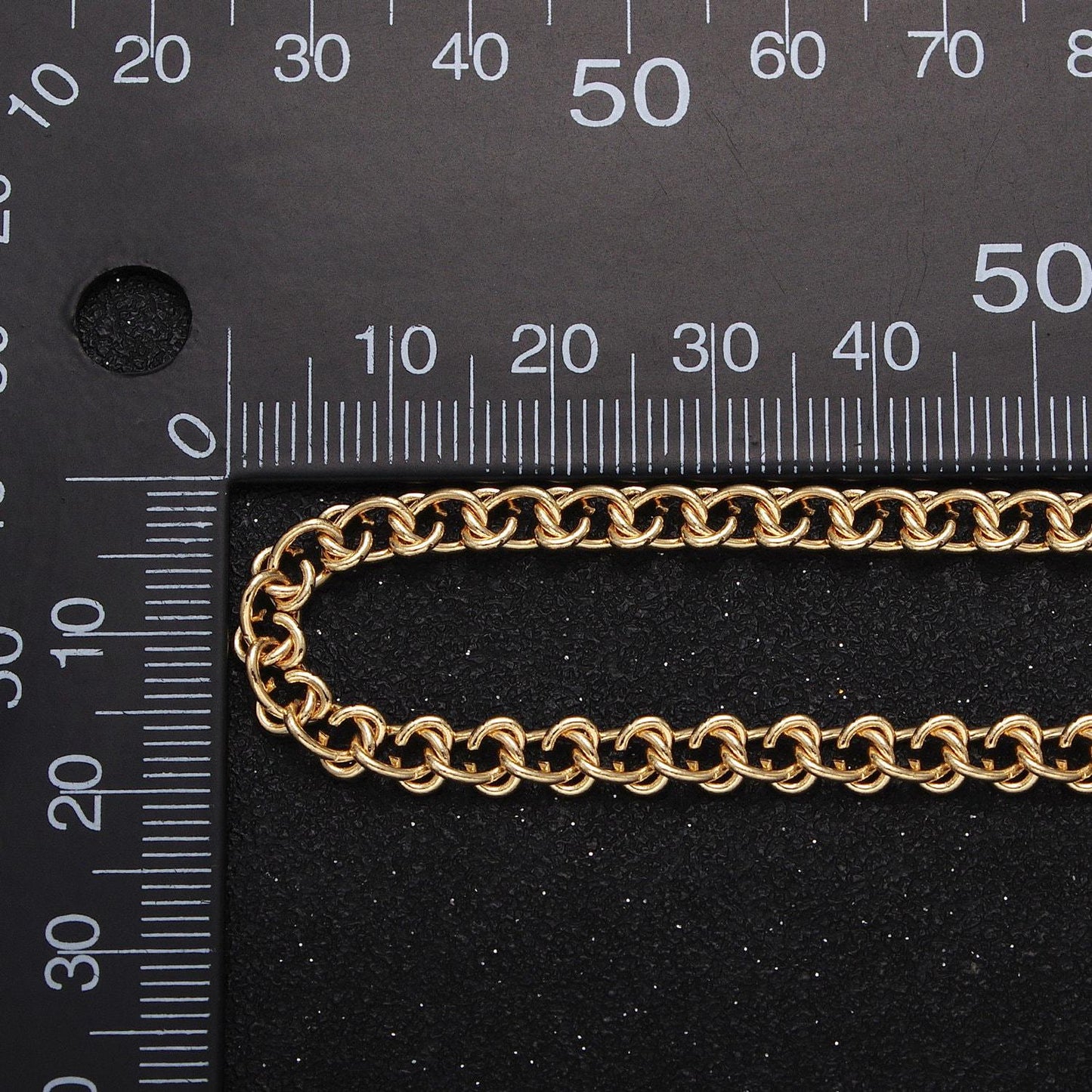 24k gold filled 4mm 5mm 6mm double cable link unfinished designed chain for statement jewelry making wholesale chain roll-1064