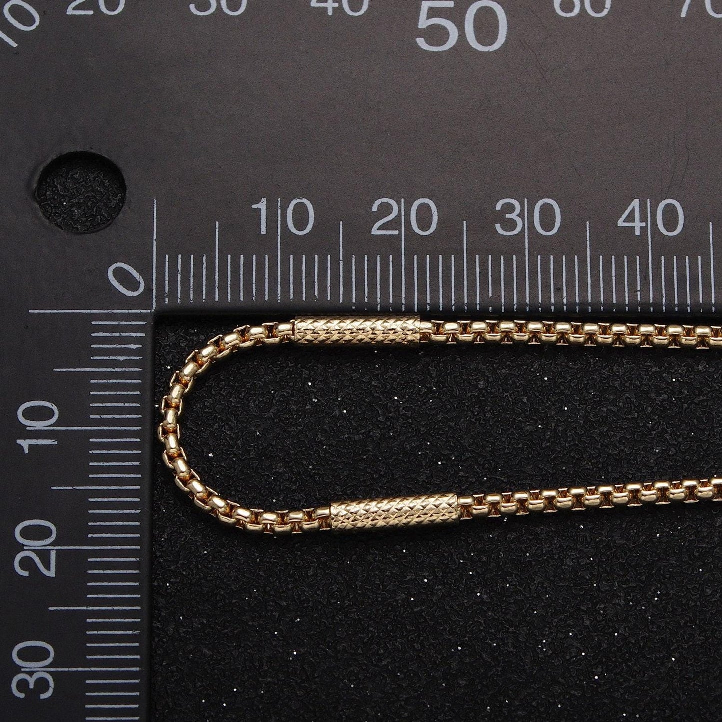 Gold filled 3mm, 4mm box textured striped tube unfinished unique gold, silver chain by yard | roll-1055, roll-1102, roll-1056, roll-1117