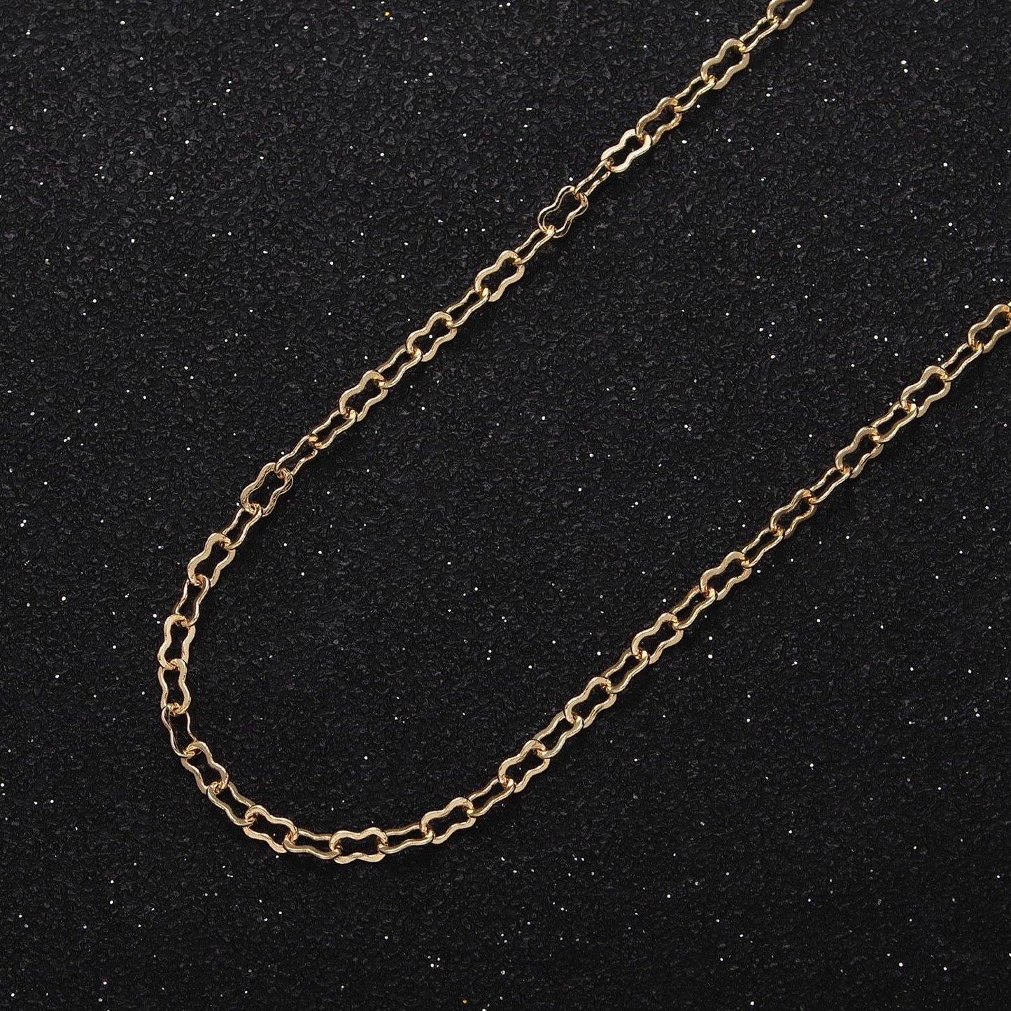 24k gold filled dainty 2.2mm figure eight 8 link unfinished geometric gold, silver chain for jewelry making by yard | roll-1041, roll-1114