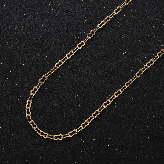 24k gold filled dainty 2.2mm figure eight 8 link unfinished geometric gold, silver chain for jewelry making by yard | roll-1041, roll-1114