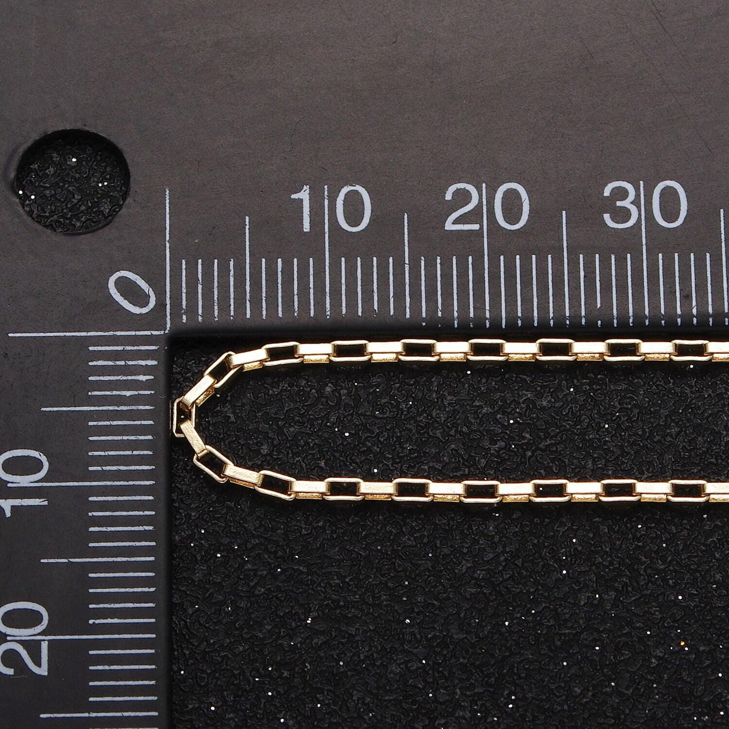 24k white gold filled 1.5mm rectangular long box paperclip gold, silver chain for jewelry making supply by yard | roll-1029 roll-1110
