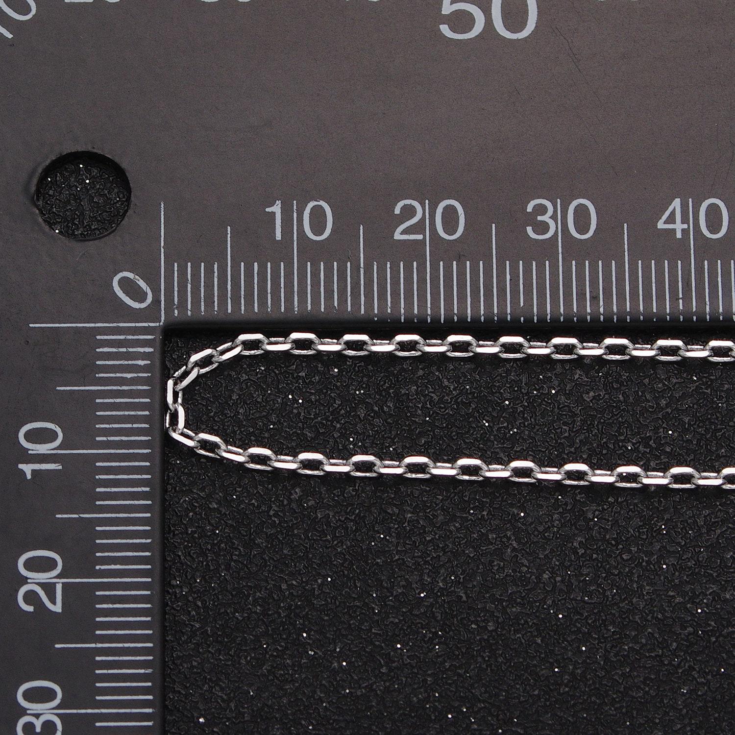 Gold filled 1.8mm rolo oval cable wholesale bulk unfinished jewelry making gold, silver chain by yard | roll-1033 roll-1108
