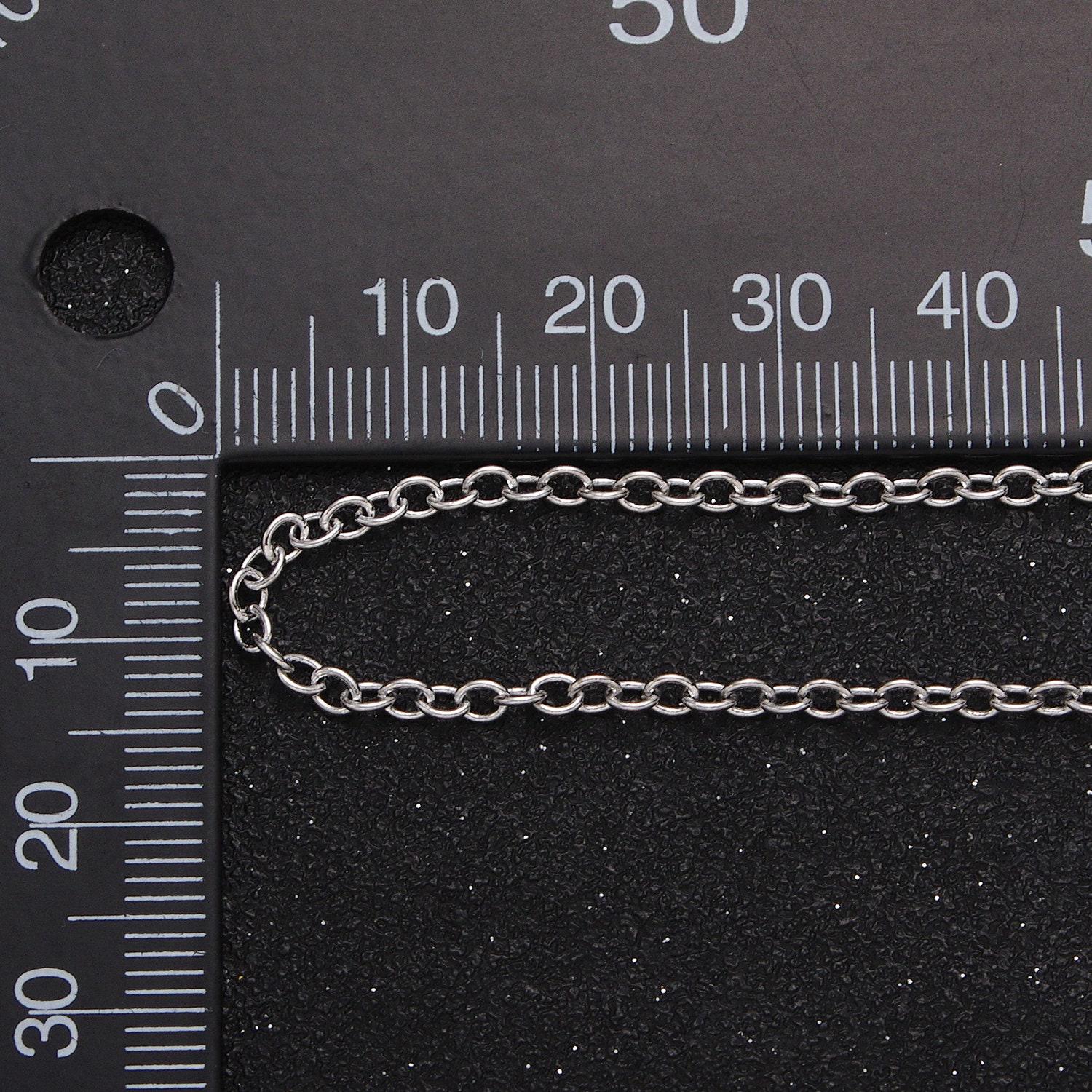 Dainty gold filled minimalist 2.2mm cable rolo unfinished chain by yard for jewelry making in gold & silver | roll-1036 roll-1099