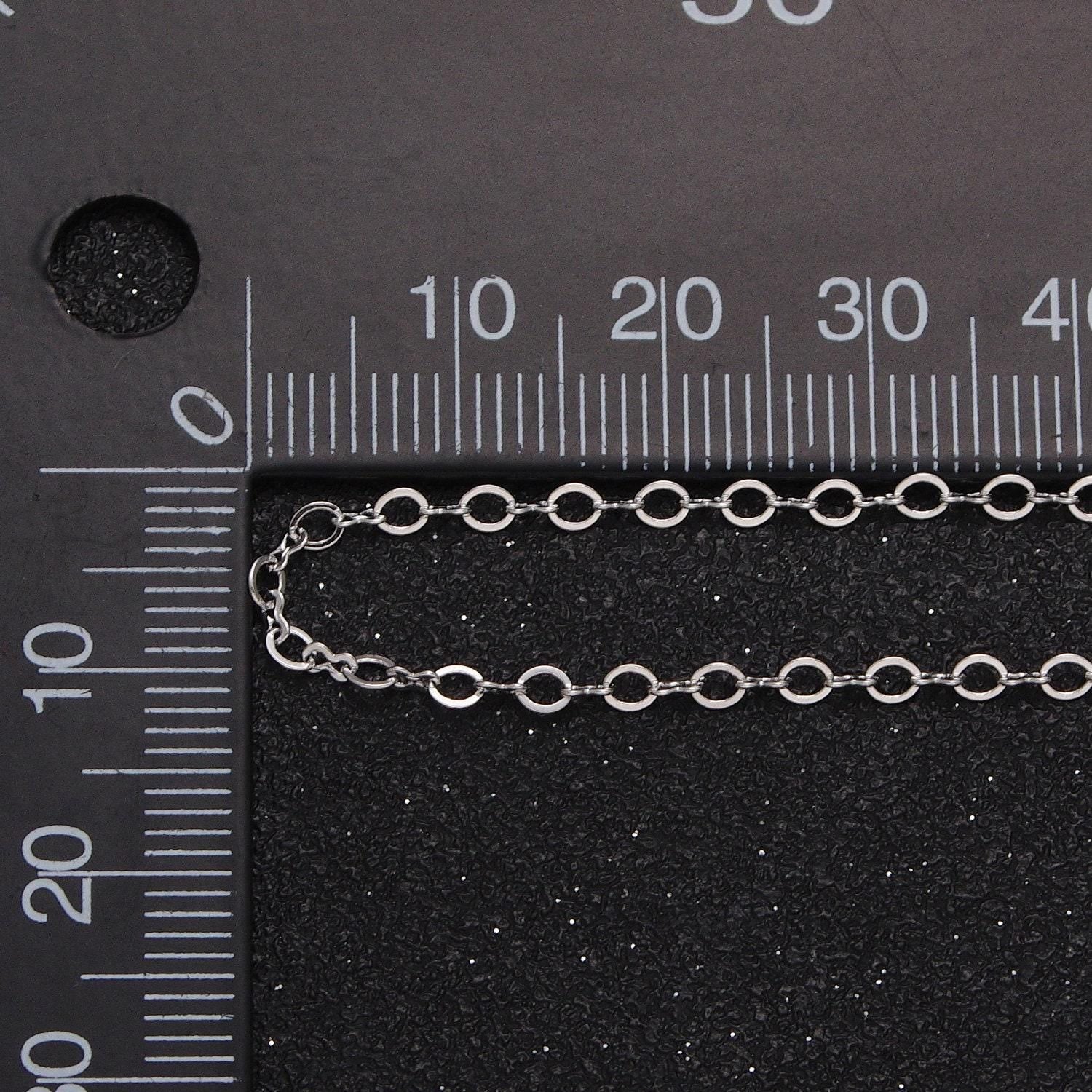 Dainty gold filled 2.2mm cable figure eight 8 link unfinished chain by yard for jewelry making in gold & silver | roll-1039 roll-1098