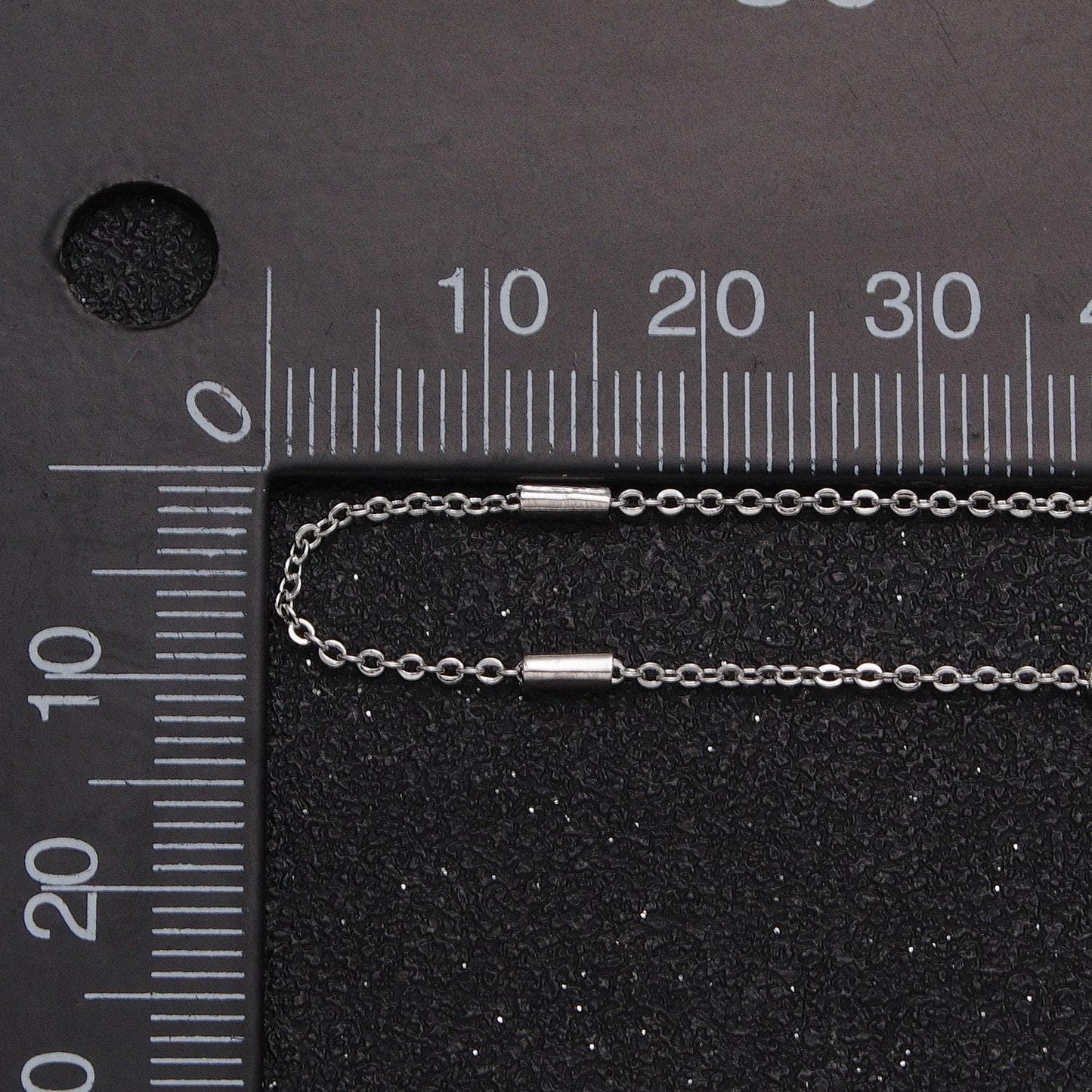 24k gold filled, white gold filled dainty 1.5mm rolo cable tube unfinished jewelry making gold, silver chain by yard | roll-1035, roll-1090
