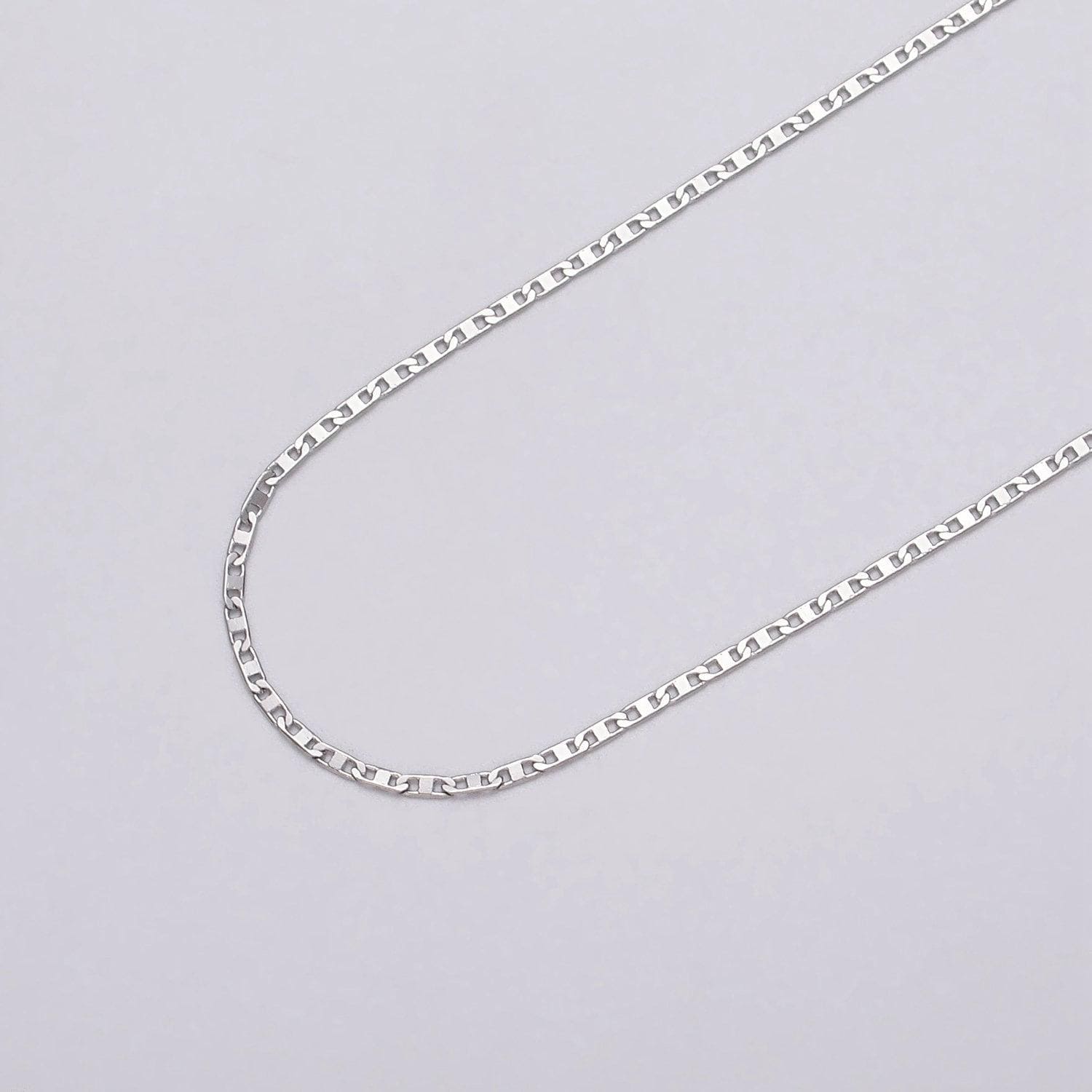 Dainty 1.5mm width gold filled mariner anchor unfinished chain by yard in gold & silver | roll-1043, roll-1086
