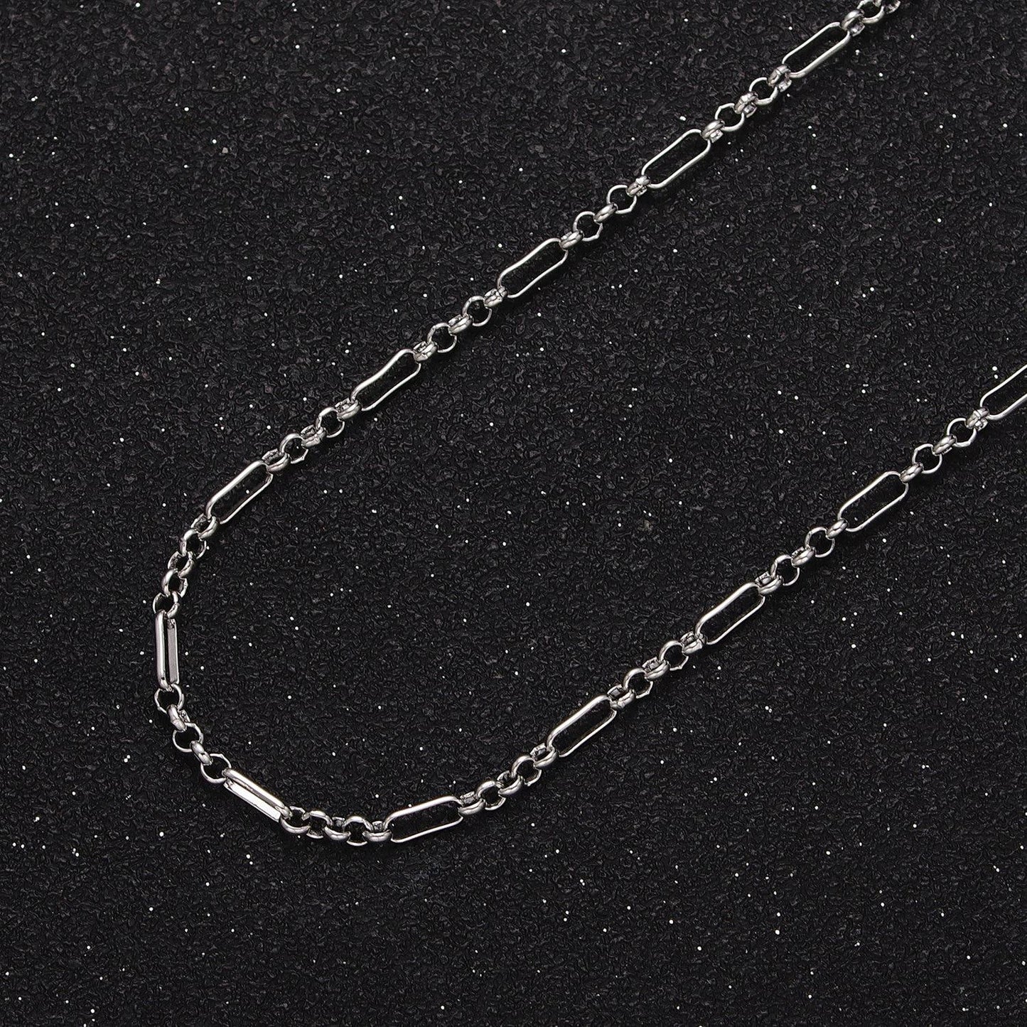 Dainty 2.2mm 14k gold filled rolo stadium cable paperclip wholesale bulk jewelry making gold & silver chain | roll 1061 roll-1085