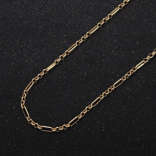24k white gold filled 2.5mm dainty paper clip triple rolo link wholesale unfinished bulk chain in gold & silver | roll-1062 roll-1084