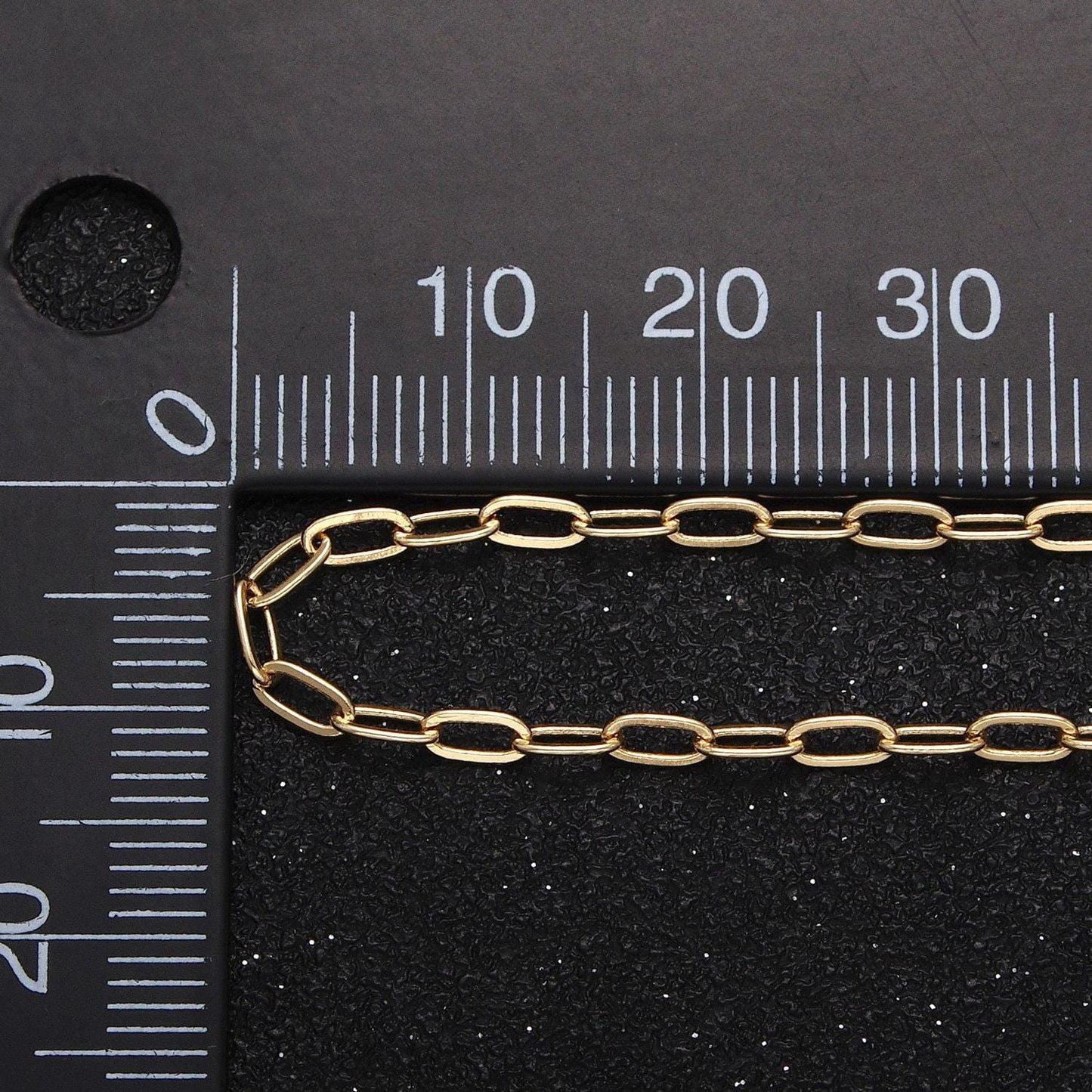 Dainty 24k white gold filled 2.2mm paperclip cable unfinished jewelry making chain by yard in gold & silver | roll-1032 roll-1082