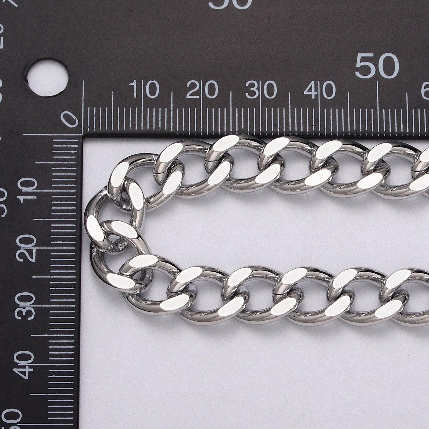 Bold gold miami cuban chain chunky heavy curb link gold, silver chain 10mm width for statement jewelry necklace | roll-1066 roll-1078