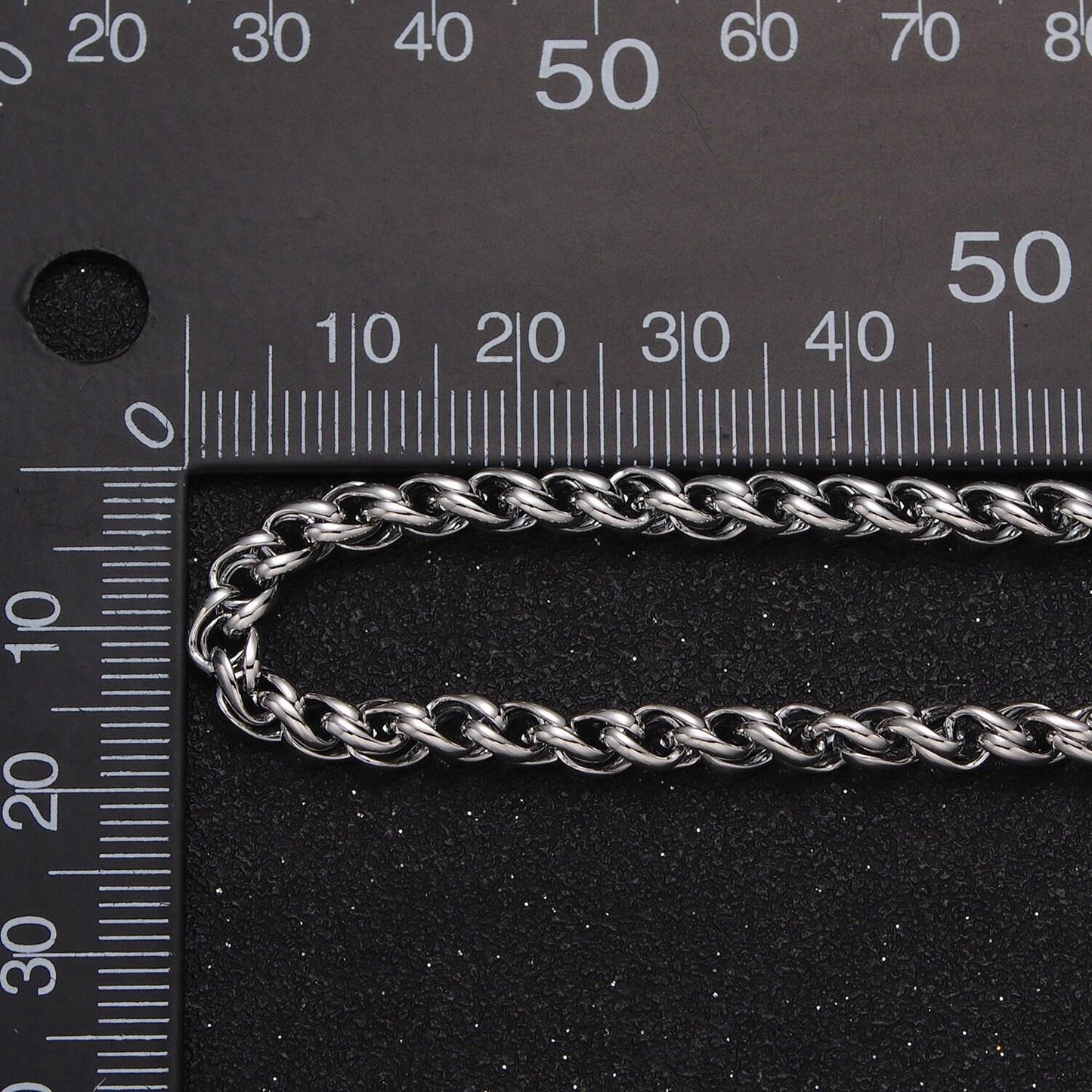 24k gold filled 4mm wheat curb statement unfinished gold, silver chain for diy jewelry making supply | roll-1045, roll-1079