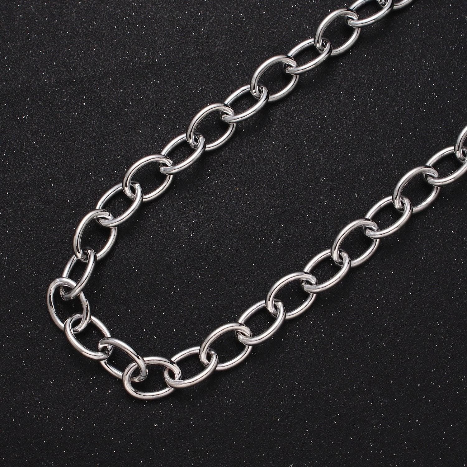 24k gold filled statement 12mm rolo cable round oval unfinished gold, silver chain by yard for jewelry making | roll-1067, roll-1077