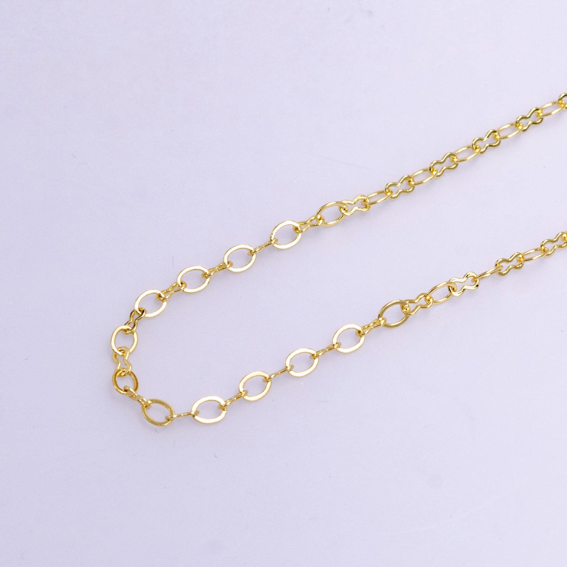 Dainty gold 2mm figure 8 oval cable unfinished dainty chain, by the yard wholesale bulk jewelry chain for making supply roll-1074