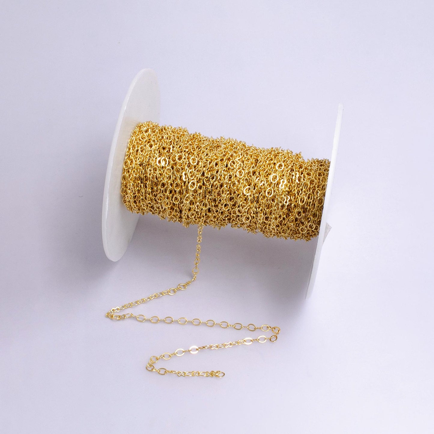 Dainty gold 2mm figure 8 oval cable unfinished dainty chain, by the yard wholesale bulk jewelry chain for making supply roll-1074