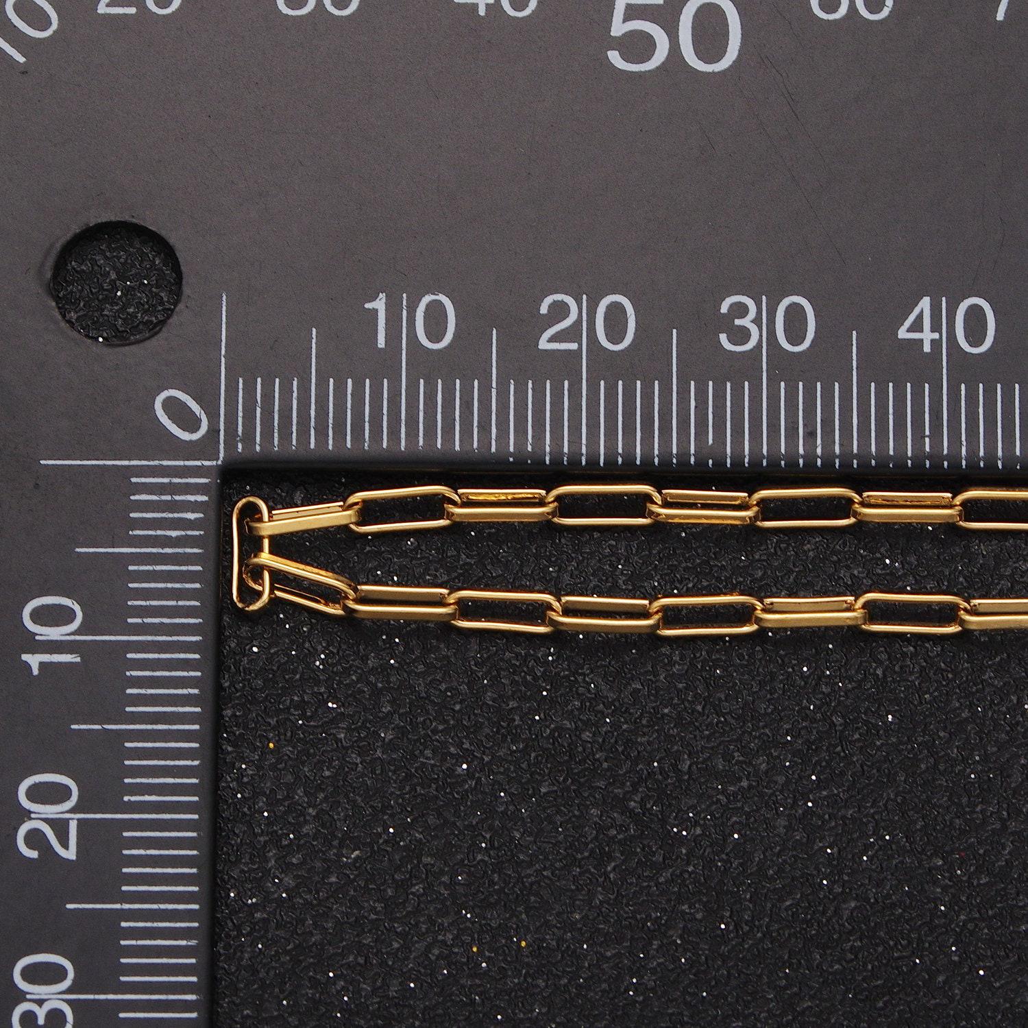 24k gold filled 2.5mm paperclip unfinished gold & silver bulk wholesale jewelry making chain | roll-998, roll-999