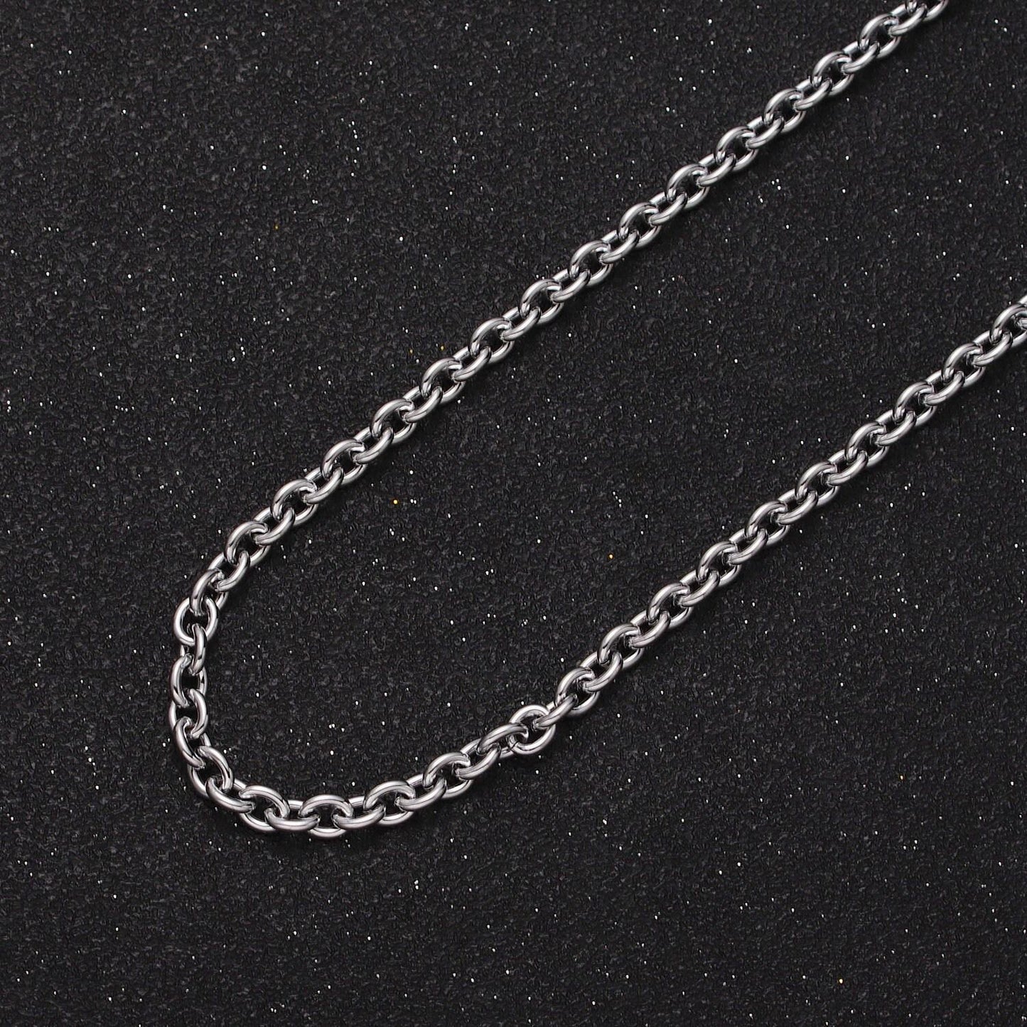 24k gold filled 4mm cable rolo unfinished bulk statement gold, silver jewelry making chain by yard | roll-990, roll-991