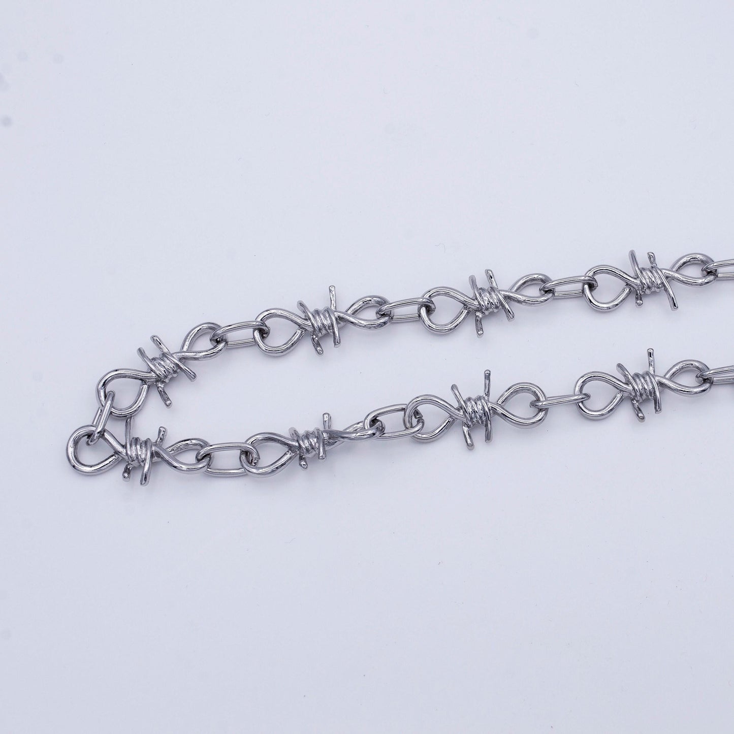 Barbed wire chain by yard gothic designed 29.3mm x 15.2mm gold, silver, black wholesale roll chain - roll-957, roll-958, roll-959